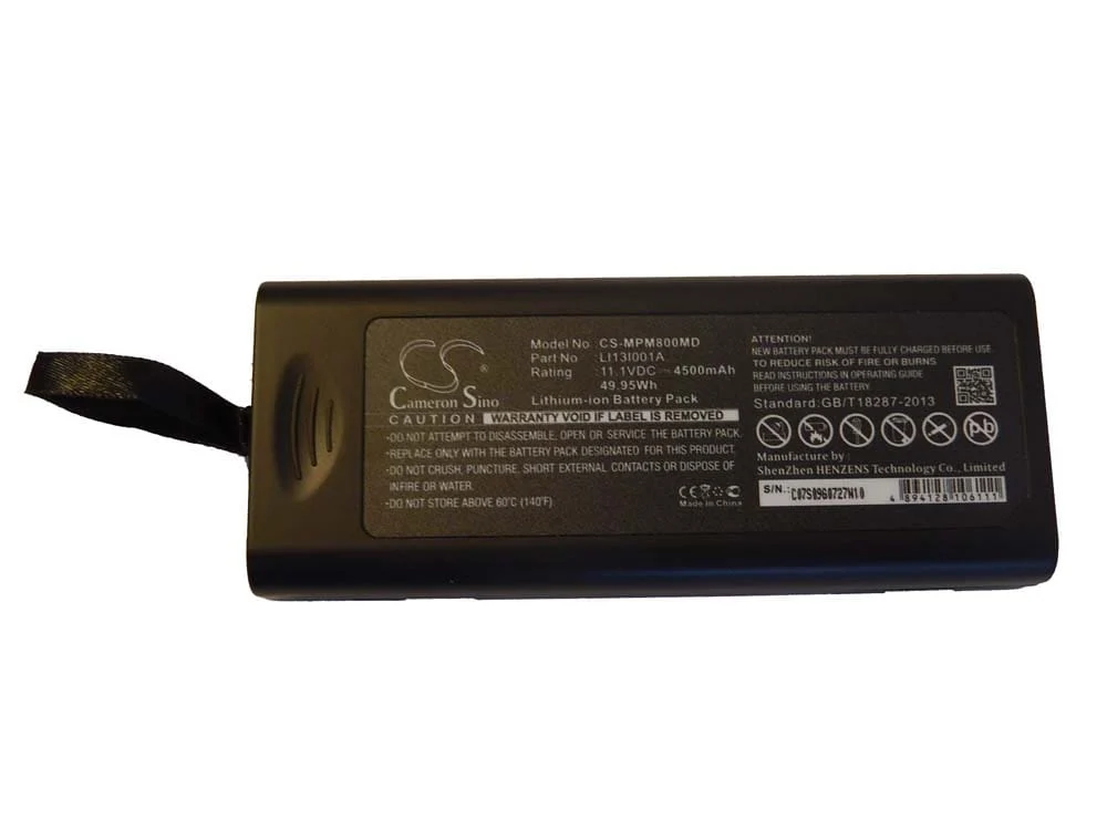 Batterie remplace Mindray LI13I001A pour appareil médical Mindray - 4500mAh 11,1V Li-ion