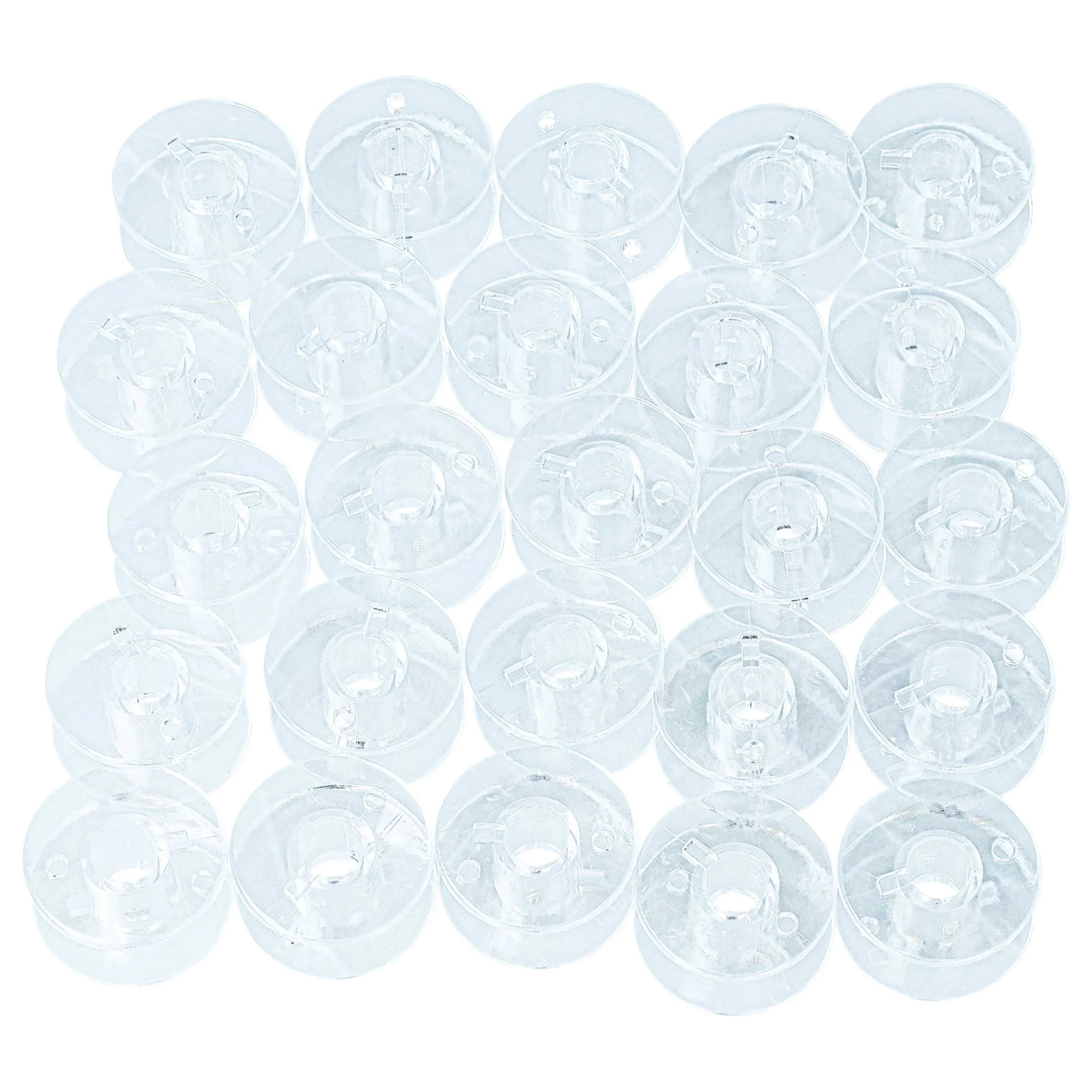 25x Bobine de fil pour machine à coudre Singer, Privileg, Victoria, Toyota - transparent