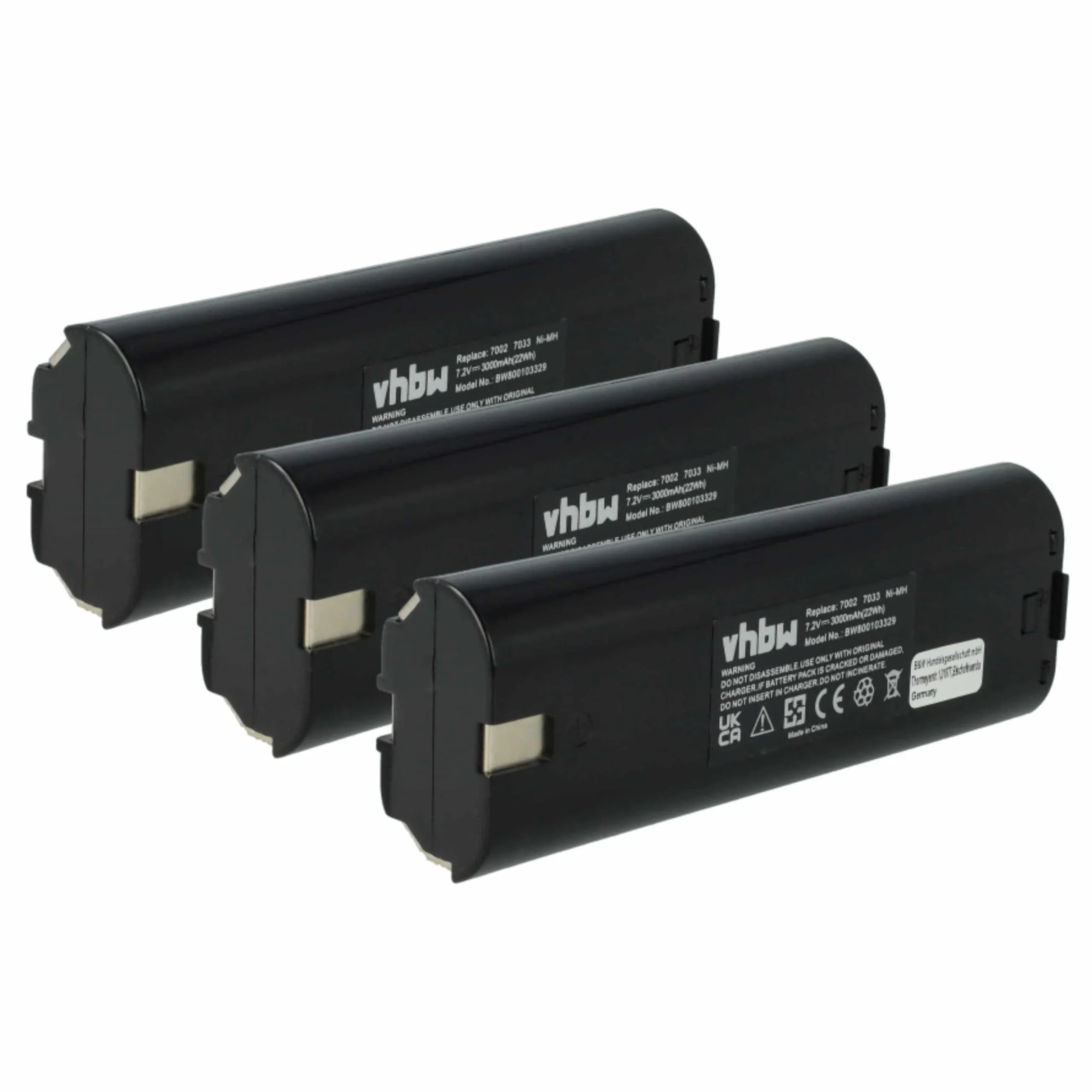 Batterie (3 pcs.) remplace Einhell 91011 outil électrique Mikrofyn - 3Ah 7,2V NiMH