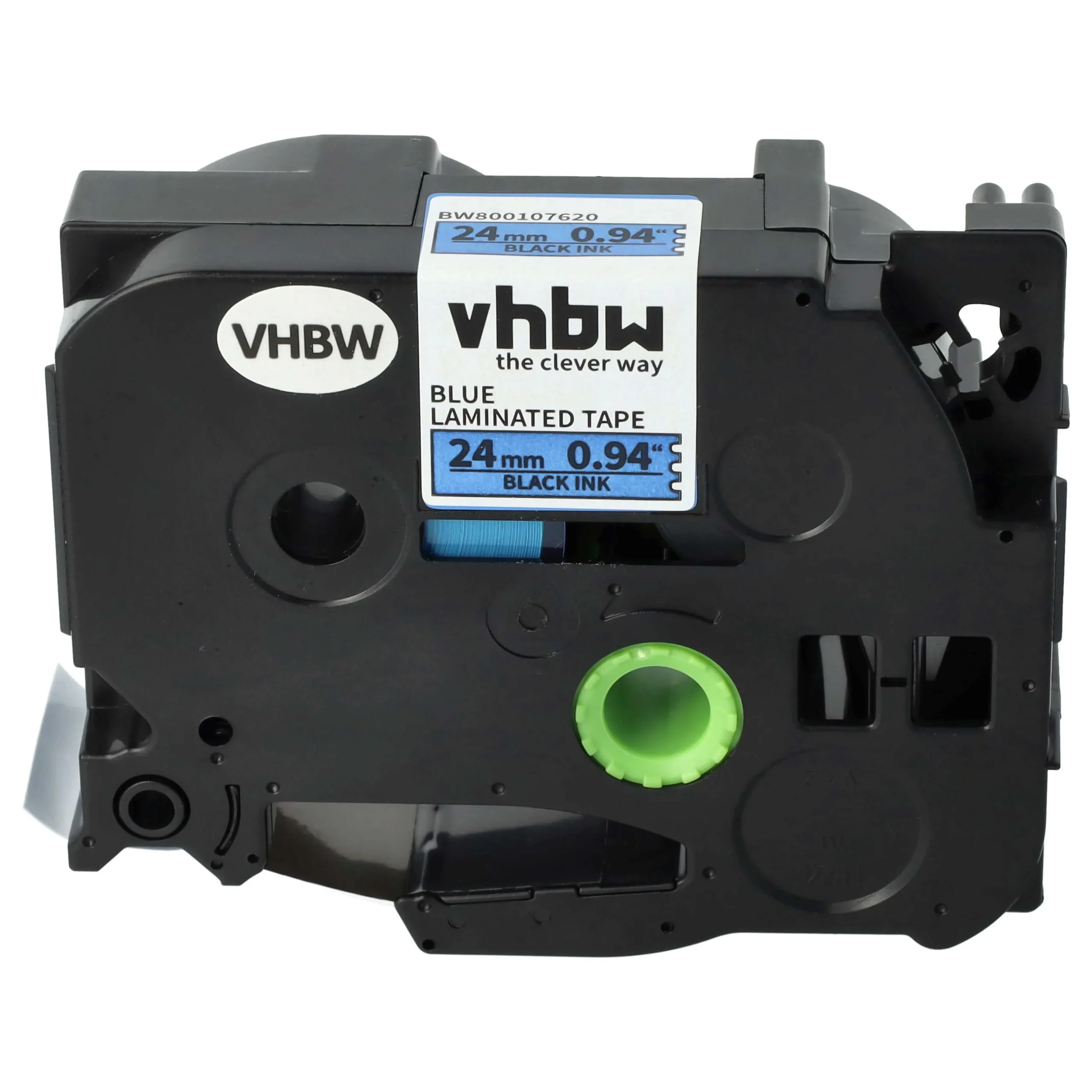 Cassette à ruban remplace Brother TZE-551, TZ-551 - 24mm lettrage Noir ruban Bleu, plastique