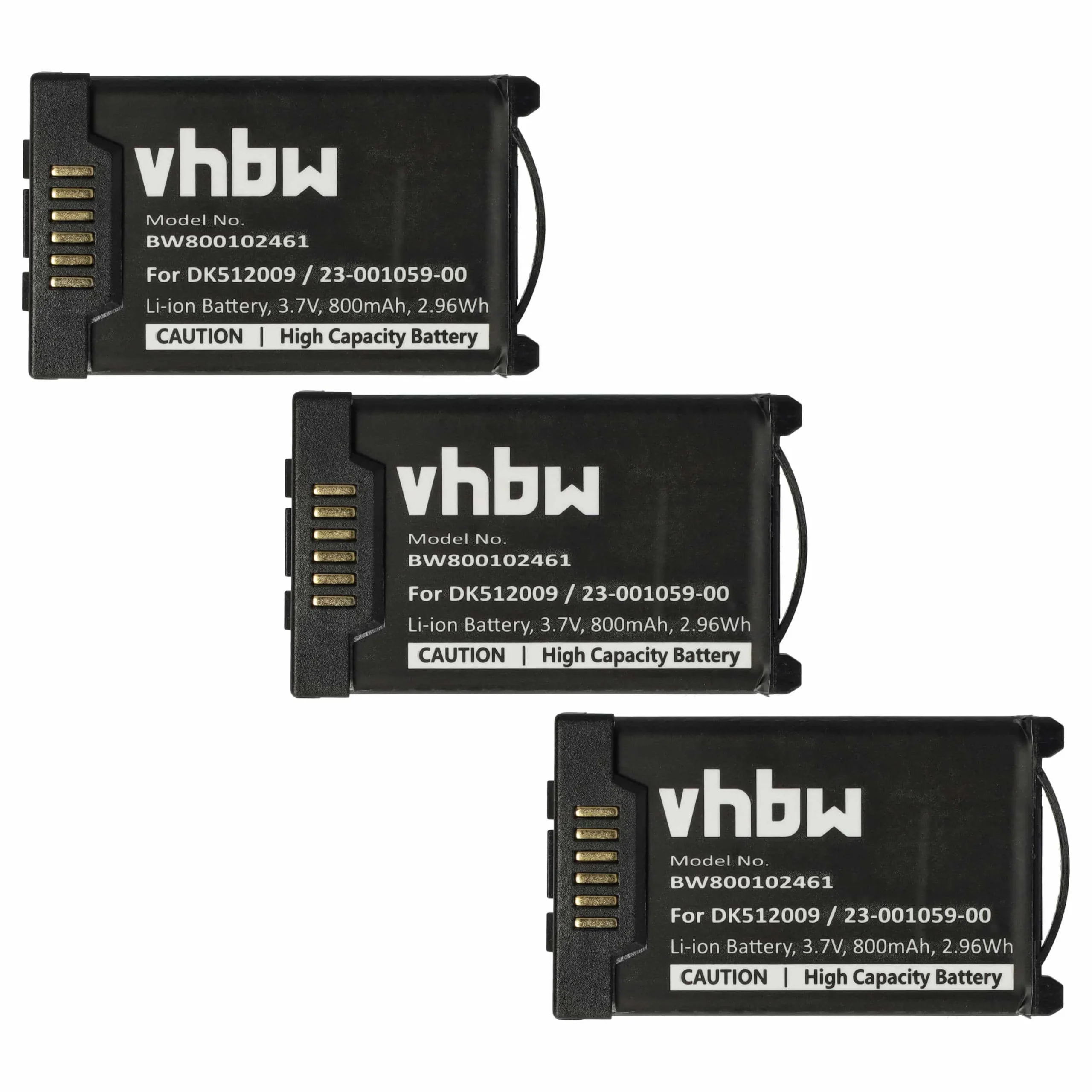 3x Batteries remplace Aastra A600ST1, 23-001080-00, 23-001059-00 pour téléphone Mitel - 800mAh 3,7V Li-ion