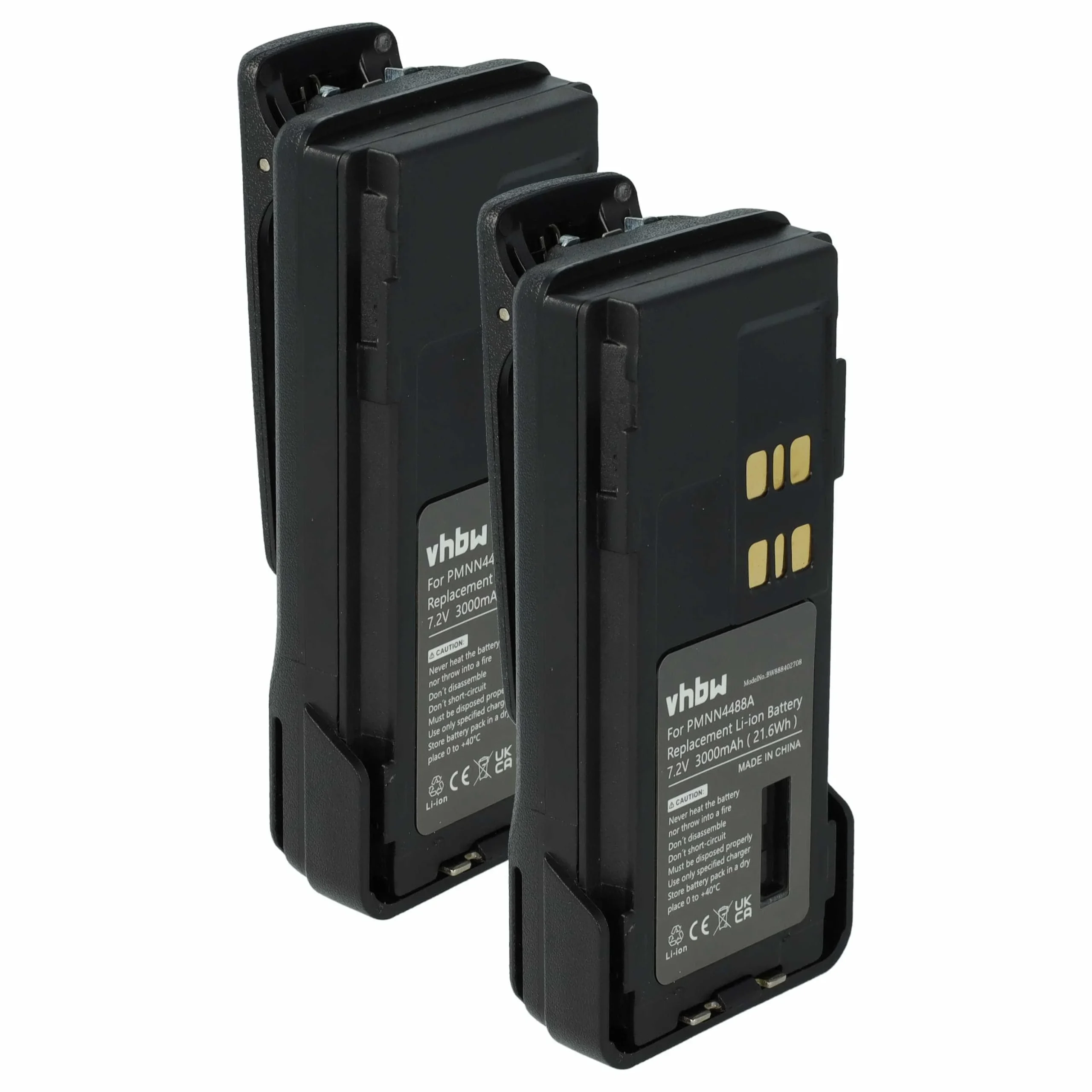 2x Batteries remplace Motorola PMNN441, PMNN4415 pour radio talkie-walkie Motorola- 3000mAh 7,2V Li-ion