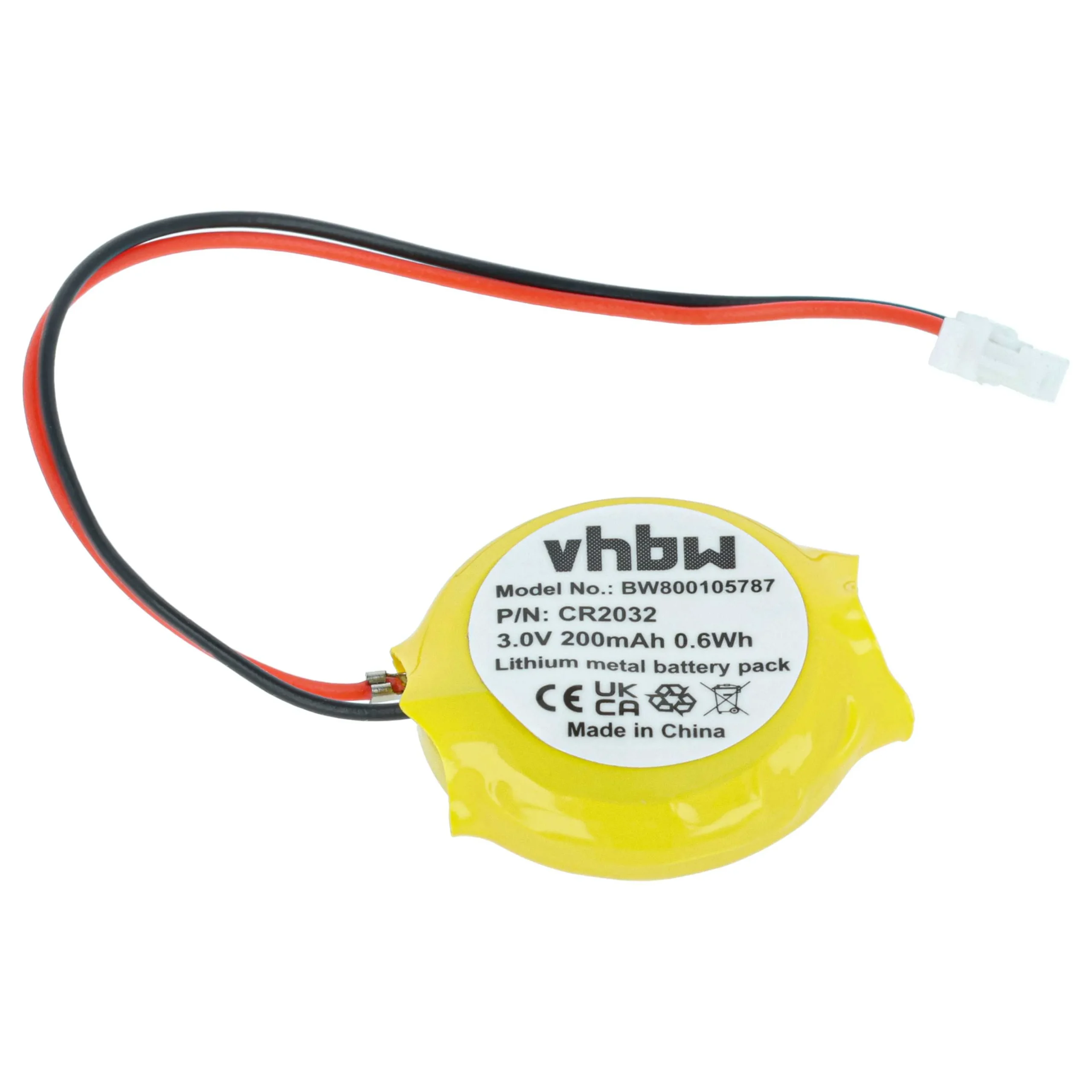 Pile remplace 02K6486, 02K6502, 152605-003, CR2032 pour BIOS Lenovo - 200mAh 3V Li-ion