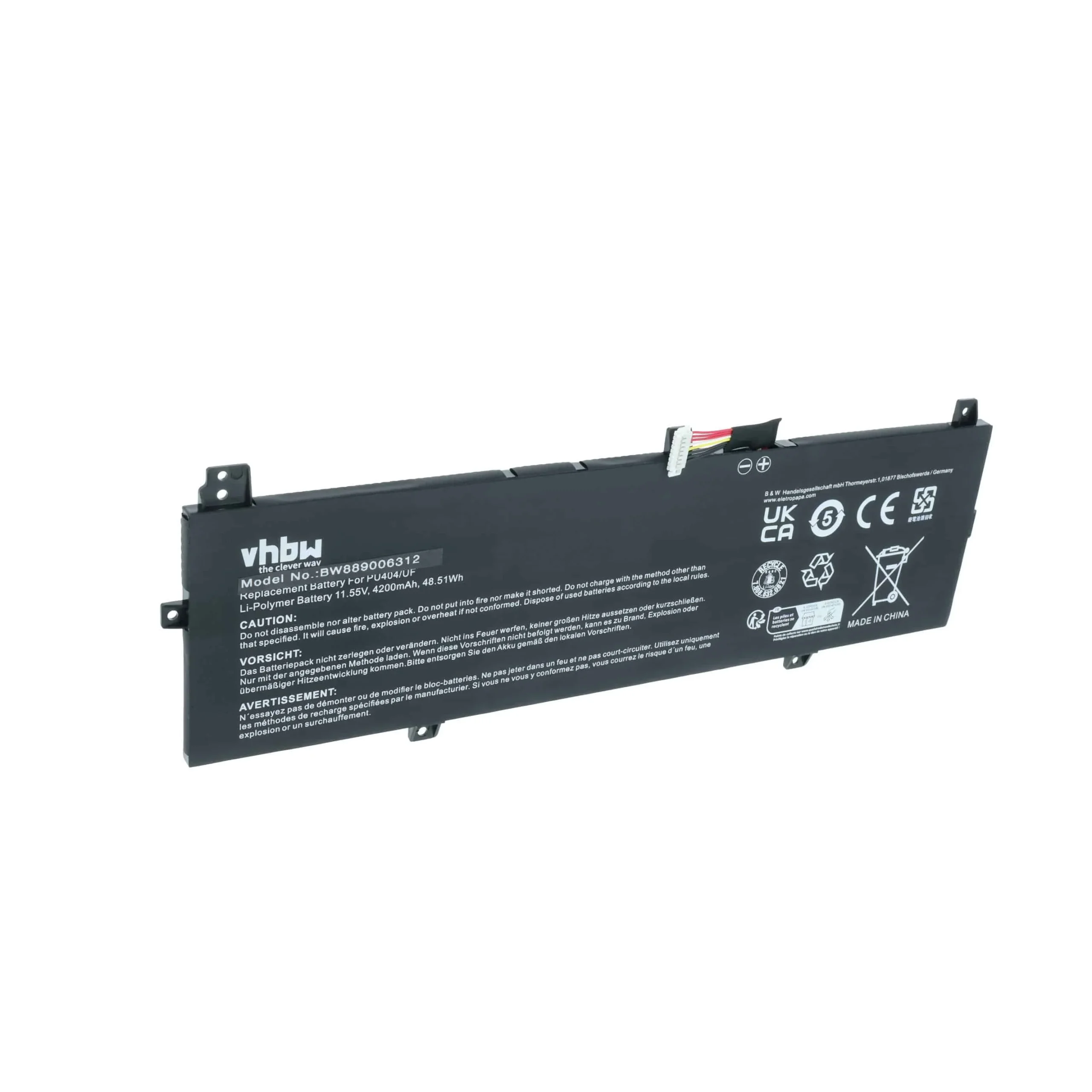 Batterie remplace Asus 0B200-02860000, C31N1620-R pour ordinateur portable Asus- 4200mAh 11,55V Li-polymère