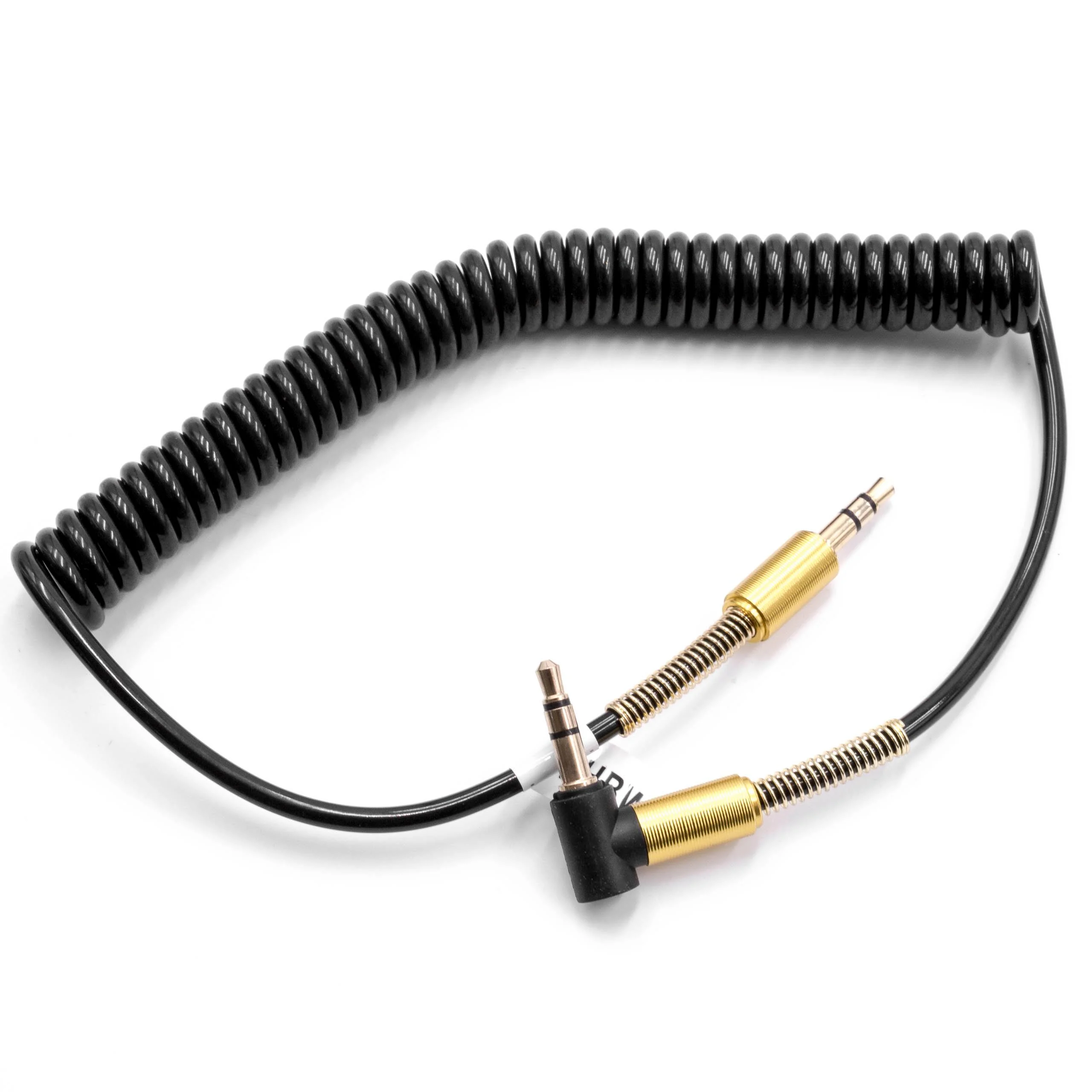 Câble audio pour divers appareils Technics, Sony MDR-1A - de 3,5 mm vers Jack 3,5 mm, coudé, or, noir