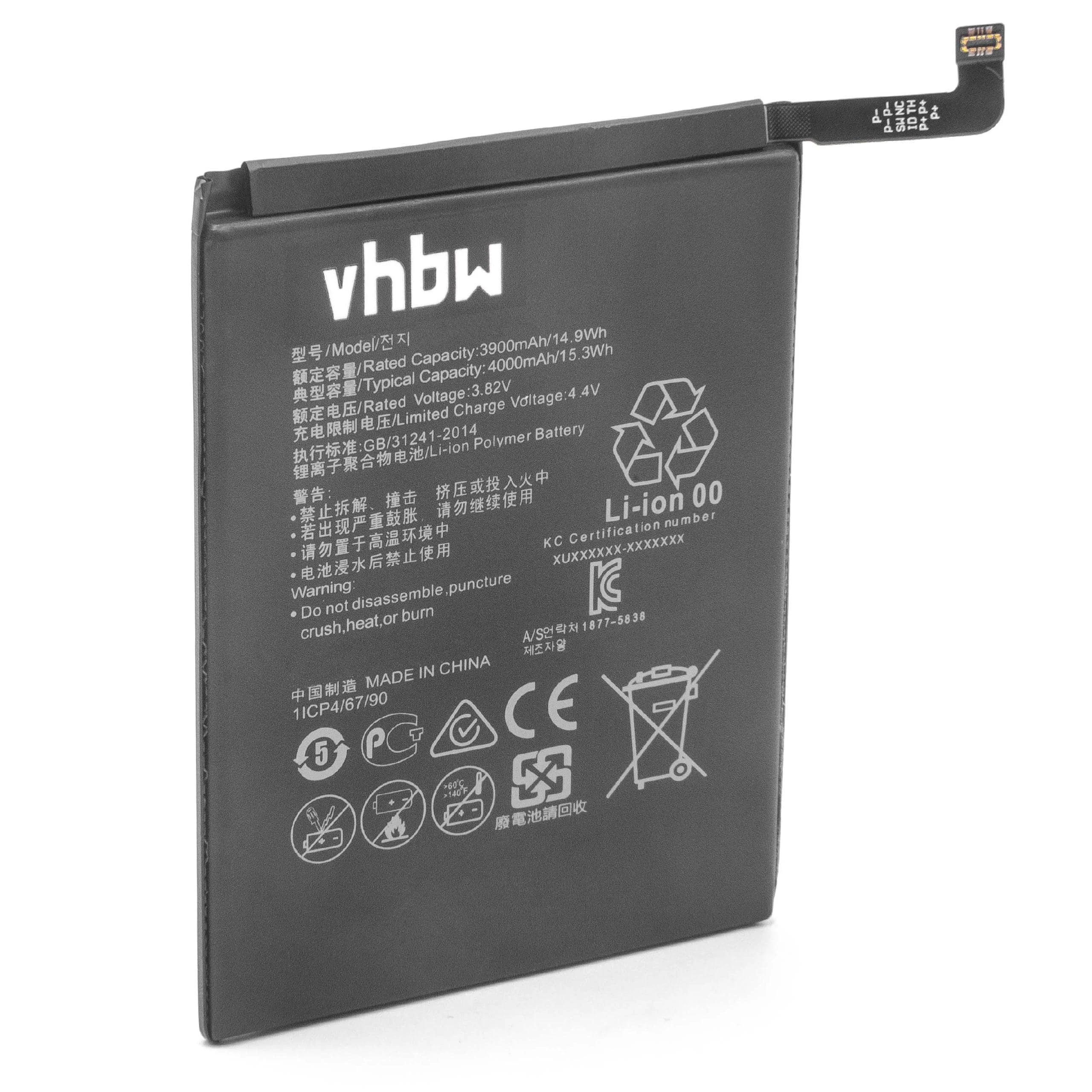 Batterie remplace Huawei HB406689ECW téléphone portable Huawei - 3900mAh 3,85V Li-polymère