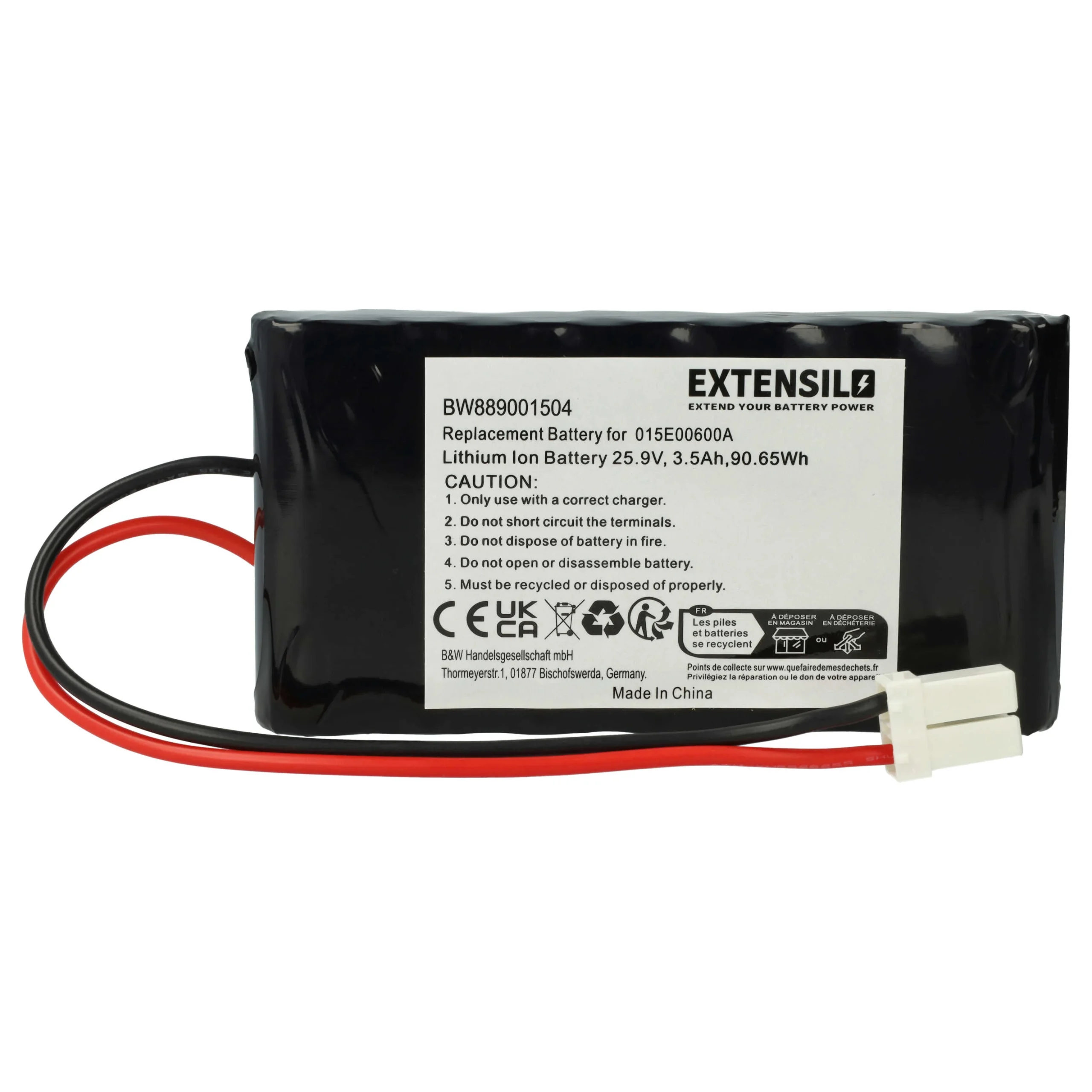 Batterie remplace Ambrogio 015E00600A pour outil de jardinage - 3500mAh 25,9V Li-ion