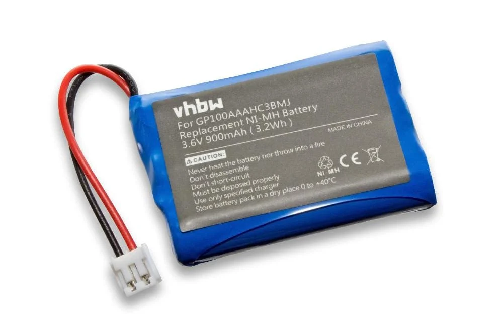 Batterie remplace GP100AAAHC3BMJ pour moniteur bébé Audioline - 900mAh 3,6V NiMH