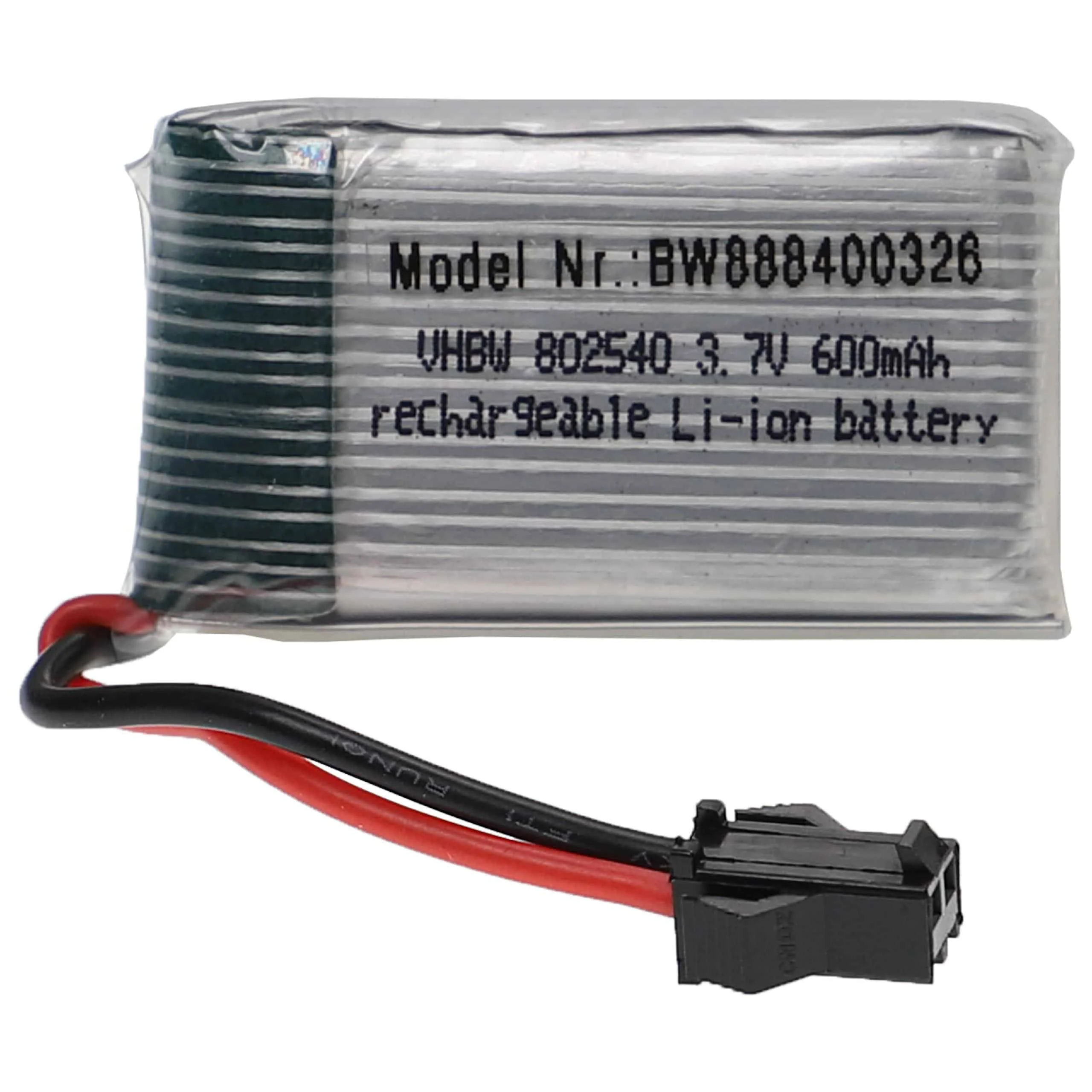 Batterie modèle radio-télécommandé - 600mAh 3,7V Li-polymère, SM-2P