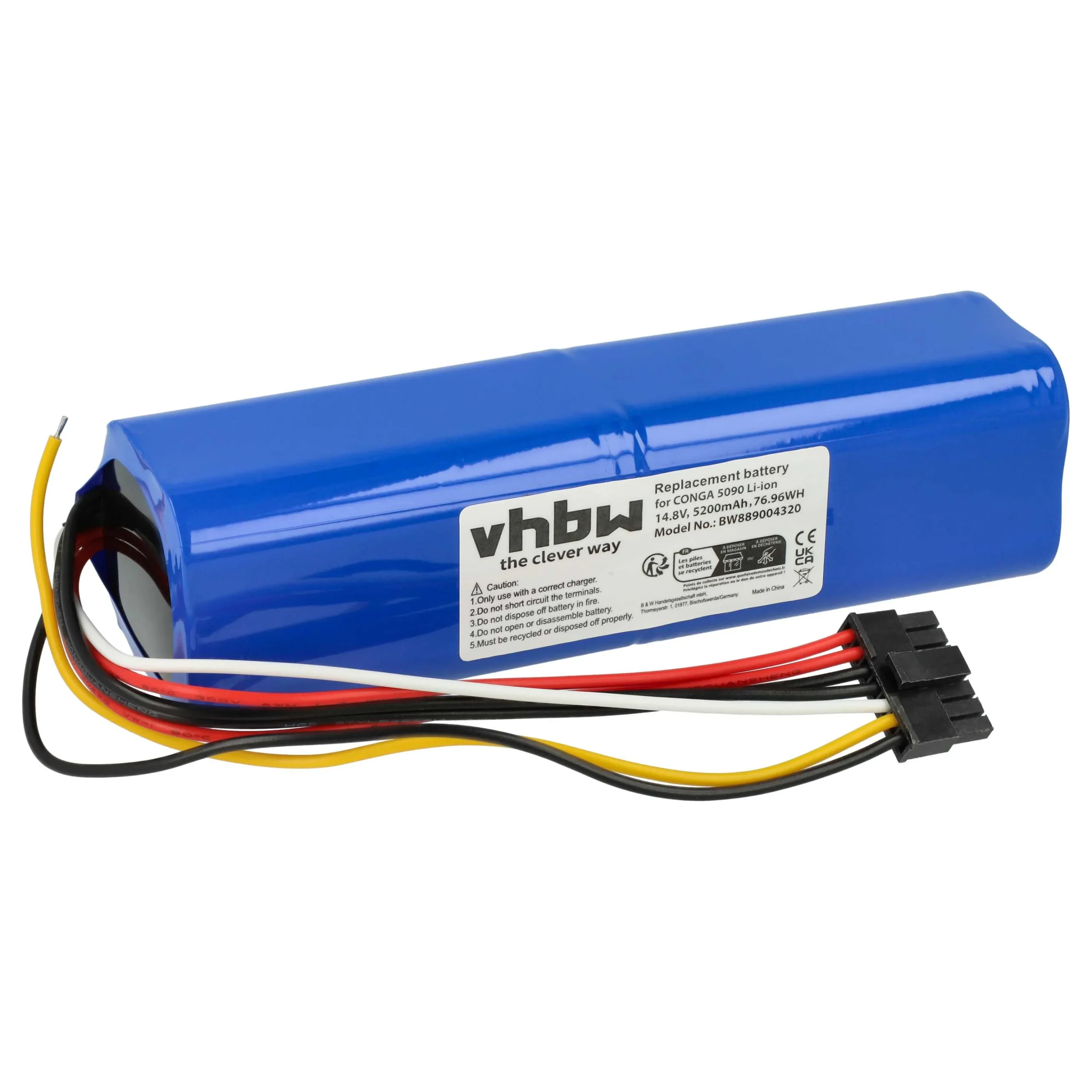 Batterie pour robot aspirateur Cecotec Conga 5090, 5490, 6090, 7090 - 5200mAh 14,8V Li-ion