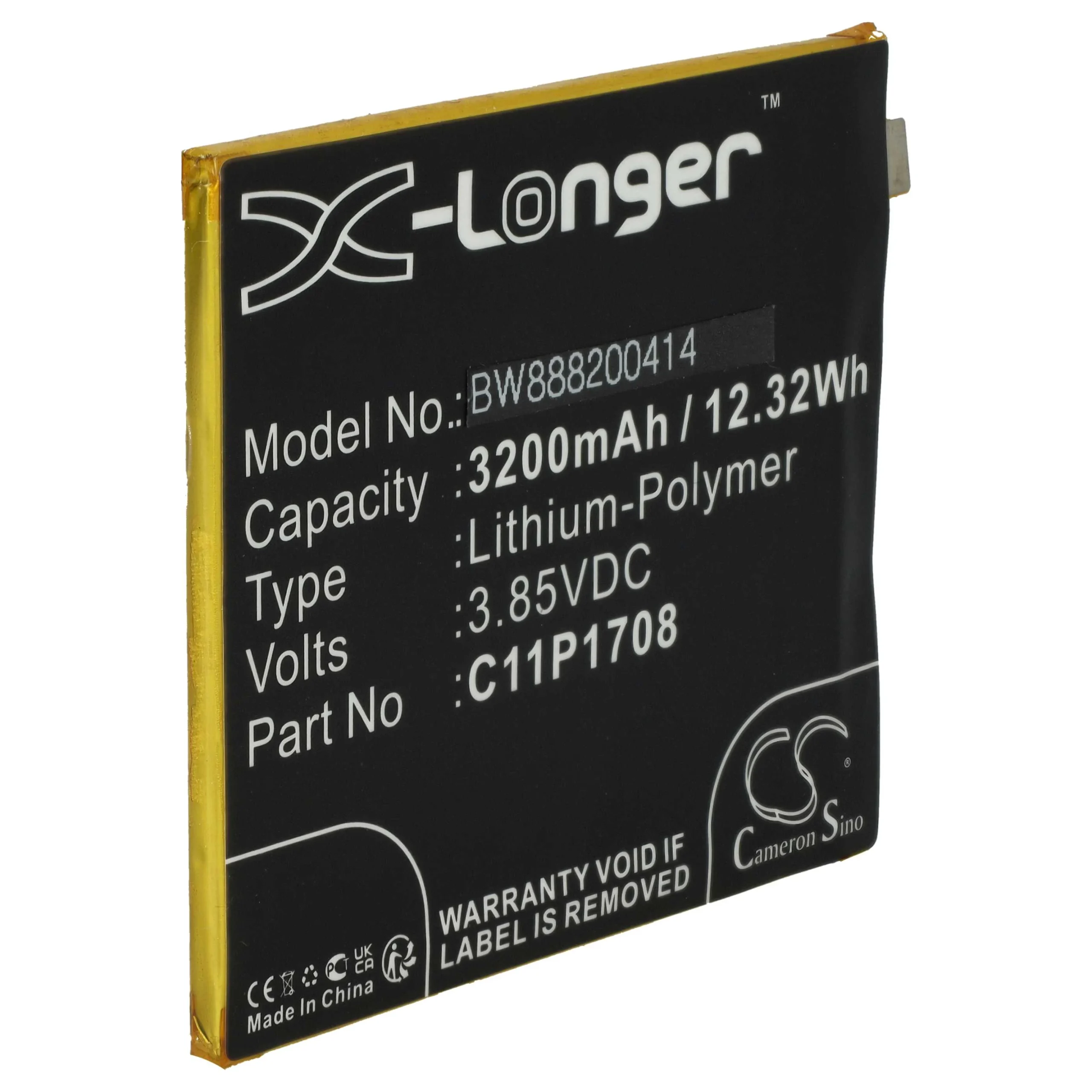 Batterie remplace Asus 0B200-02890100 téléphone portable Asus - 3200mAh 3,85V Li-polymère