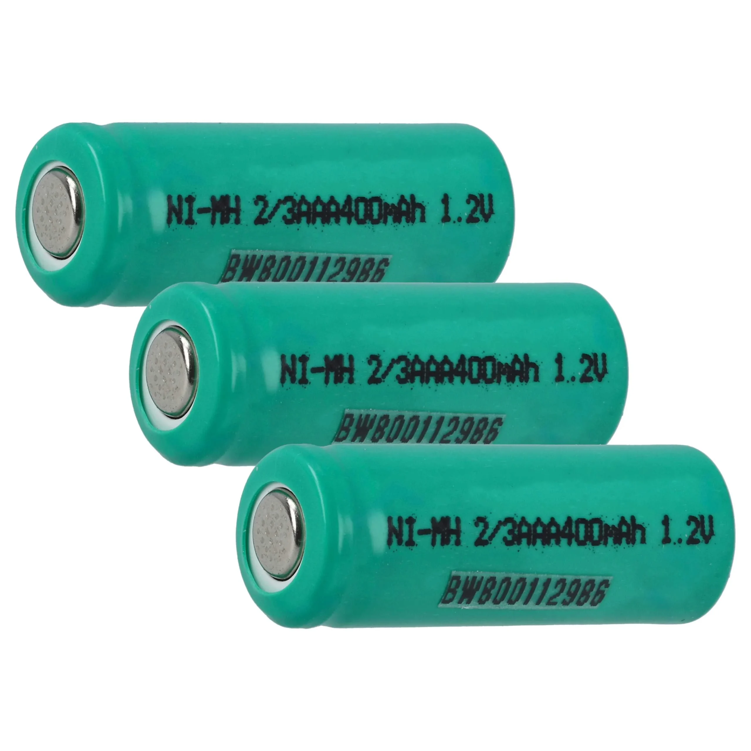 Cellules de batterie (3 piles) remplacement pour 2/3AAA - 400mAh, 1,2V, NiMH