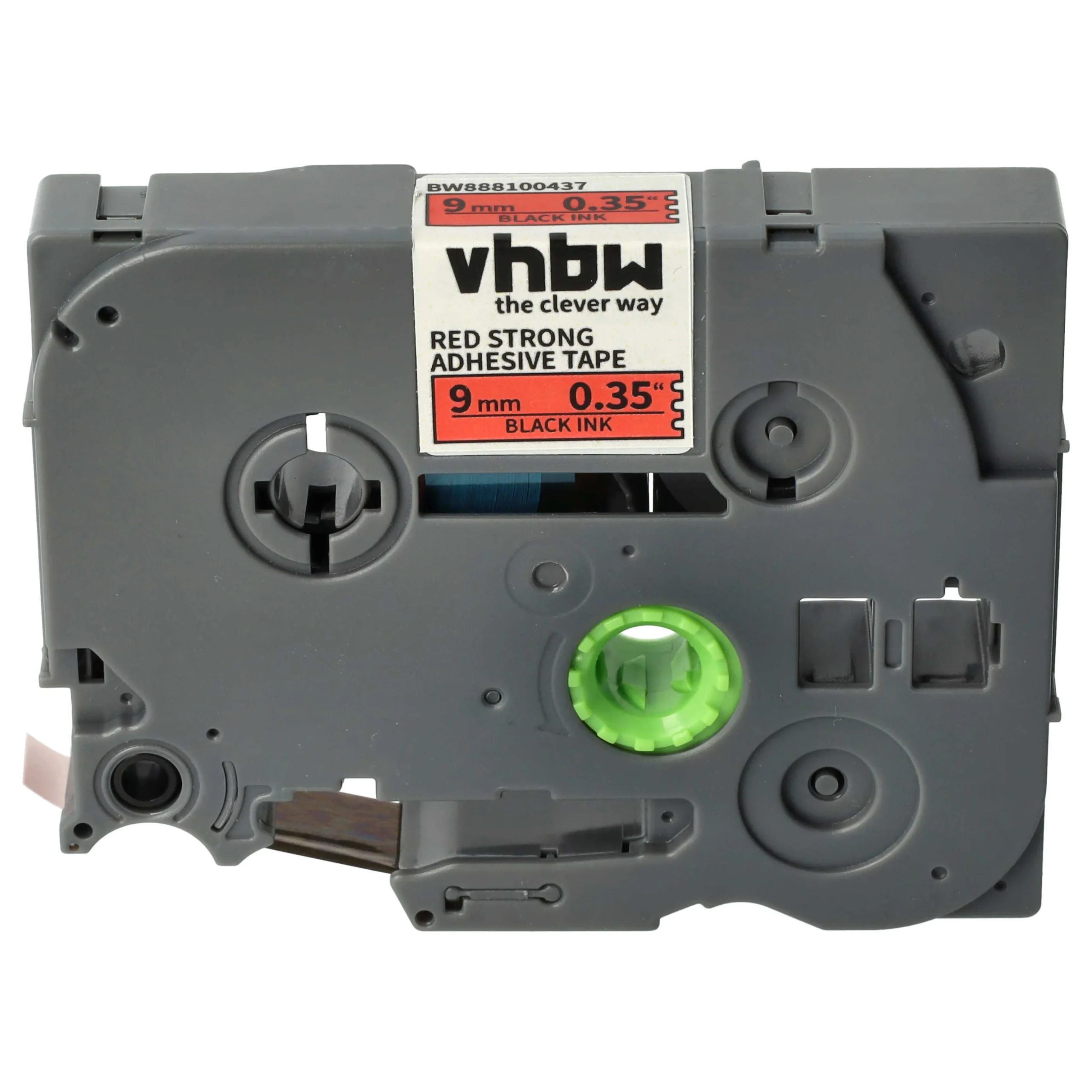 Cassette à ruban remplace Brother TZE-S421 - 9mm lettrage Noir ruban Rouge, plastique, extra fort