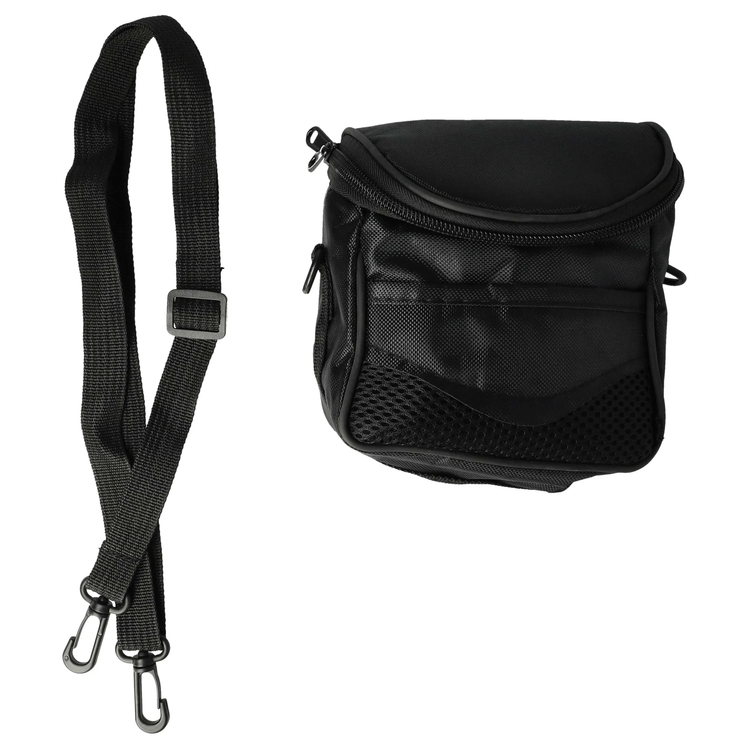 Sacoche pour appareil photo Fujifilm, Panasonic, Nikon, Samsung – noir, avec sangle, 15,4x14x 7,7cm - Accessoires pour appareils photo