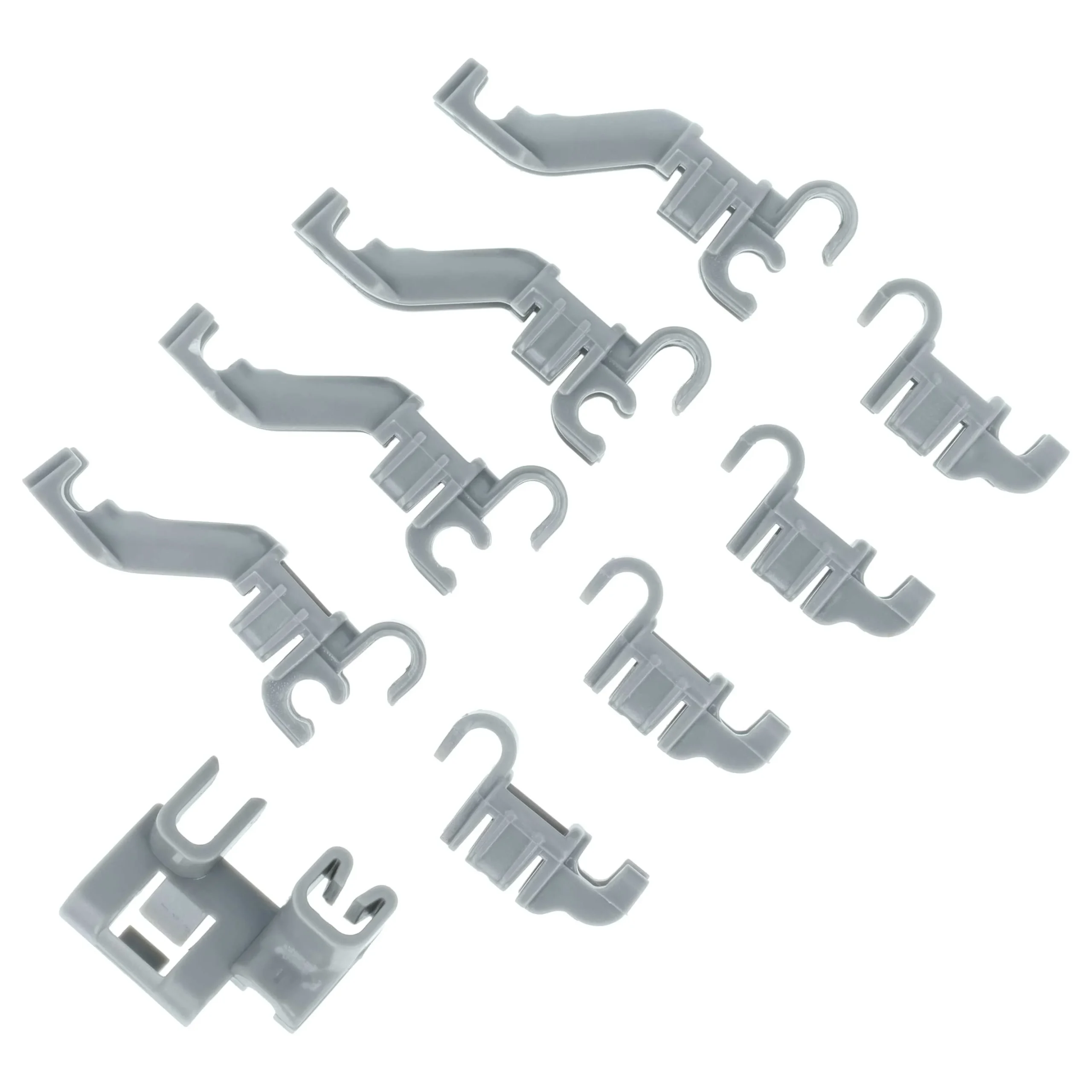 Kit de pinces de fixation 9 pcs pour lave-vaisselle Bosch Siemens remplace 00632372 - Panier inférieur