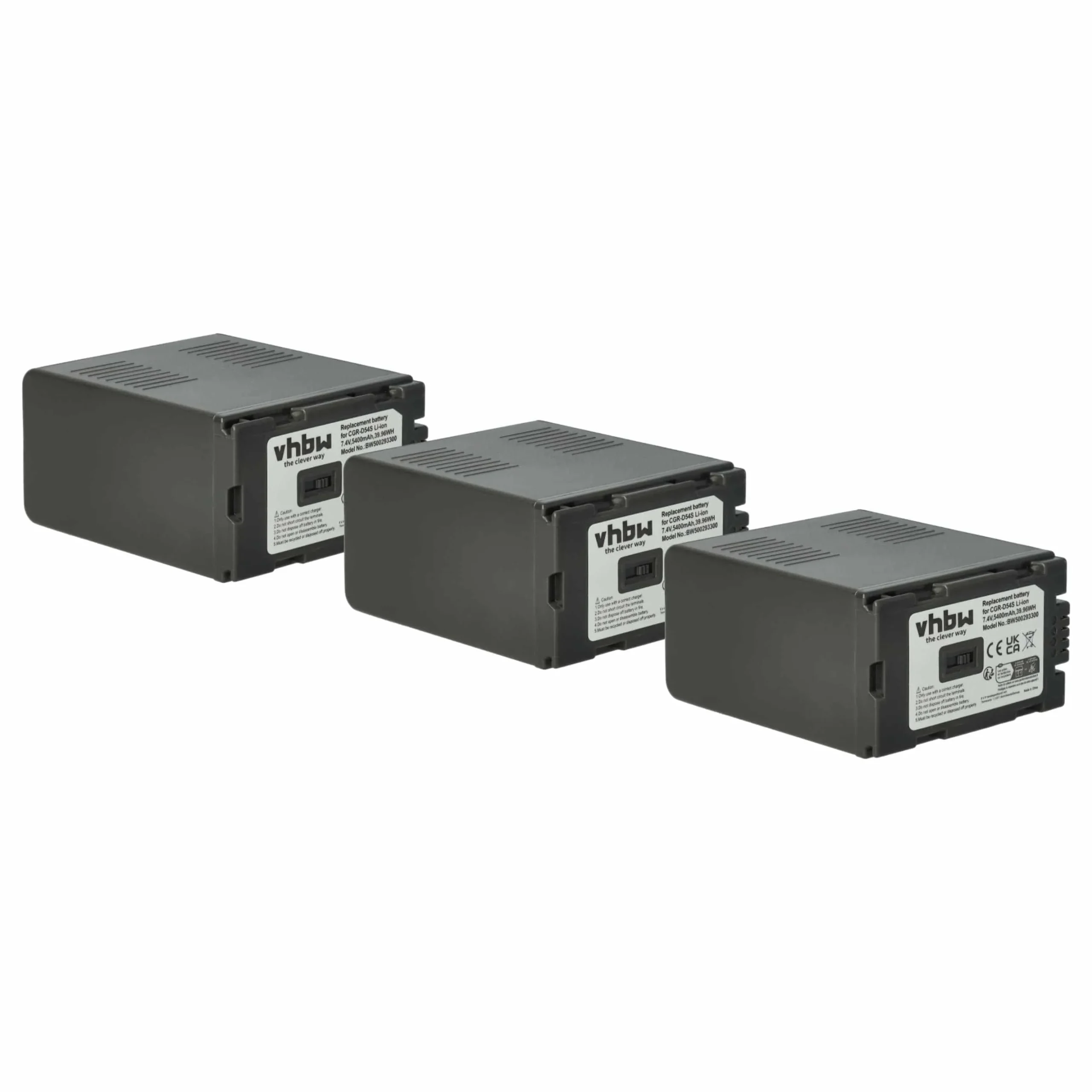 3x Batteries remplace Hitachi DZ-BP28, DZ-BP16 pour appareil photo Hitachi- 5400mAh 7,4V Li-ion
