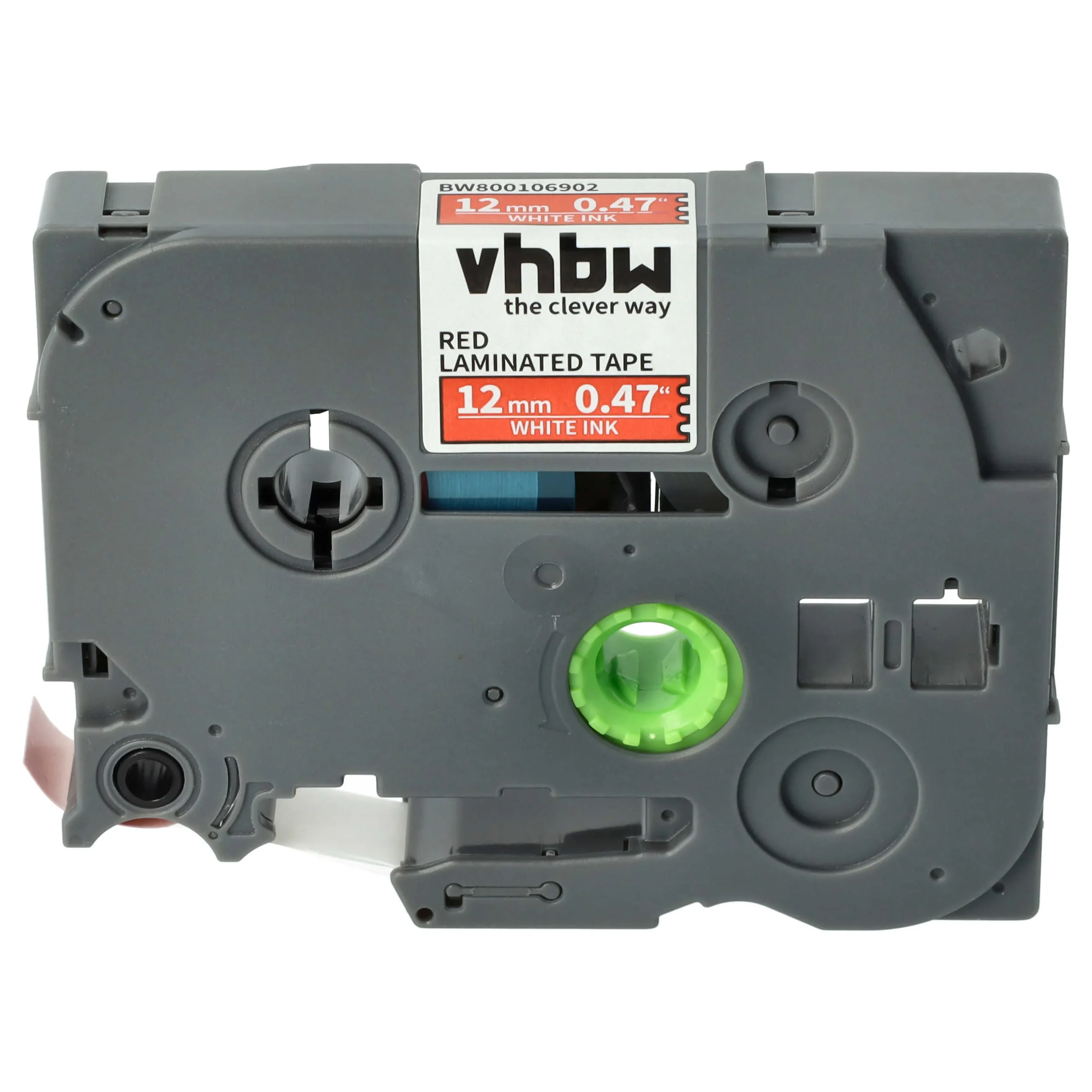 Cassette à ruban remplace Brother TZE-435, TZ-435 - 12mm lettrage Blanc ruban Rouge, plastique