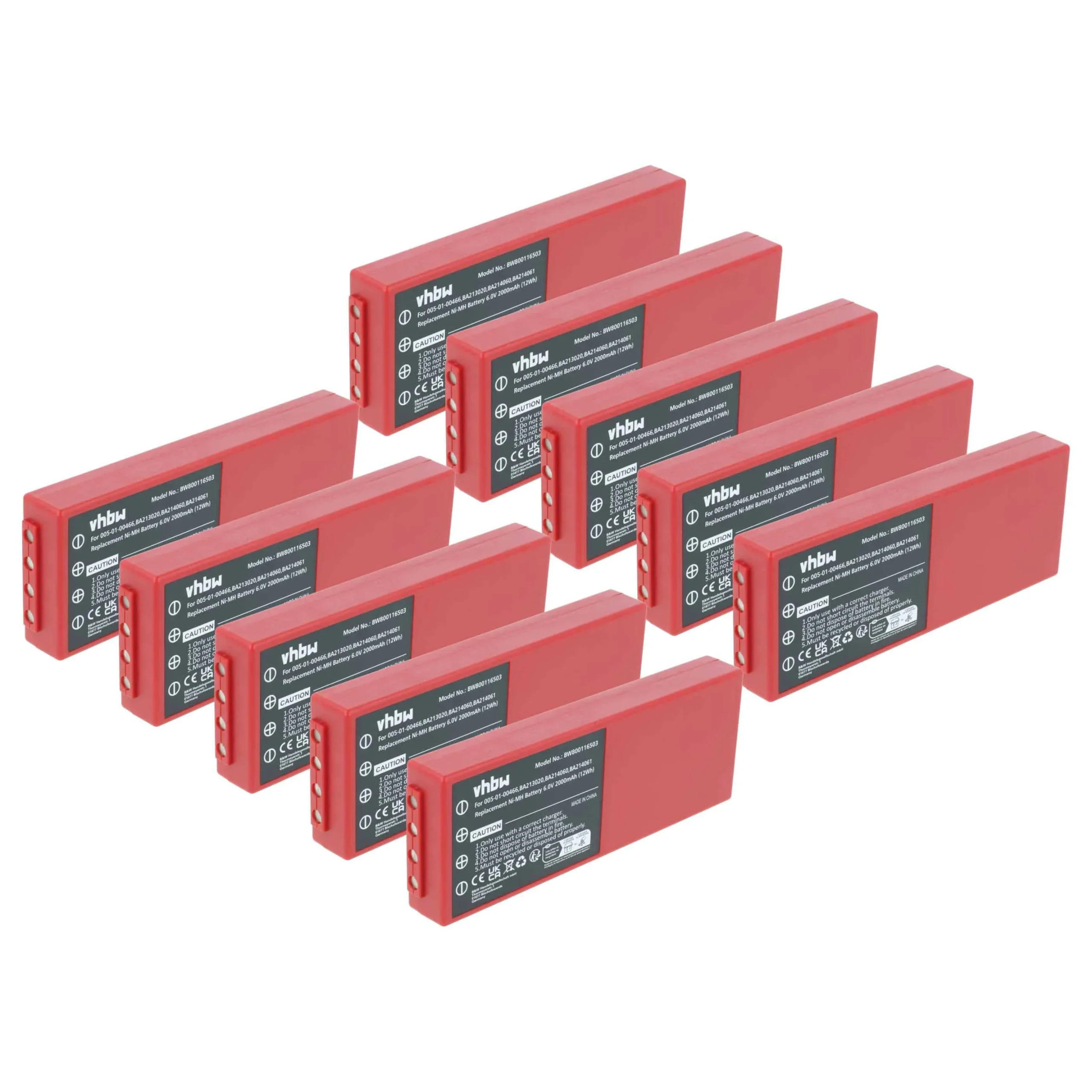 Batterie (10 pièces) remplace HBC 005-01-00466, BA210040 (FuB 10AA), BA213020, BA210 - 2000mAh 6V NiMH