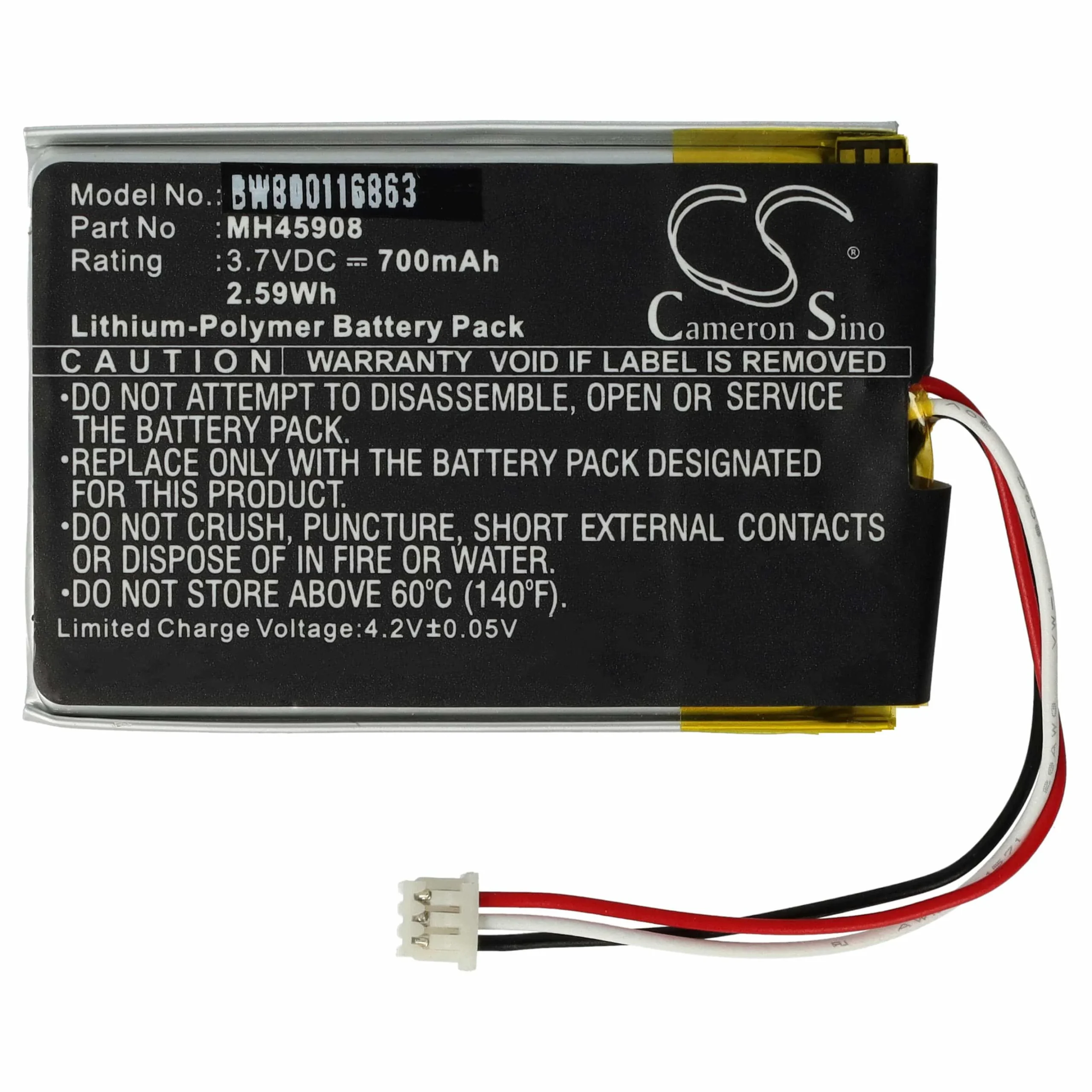 Batterie remplace Corsair MH45908 casque audio Corsair - 700mAh 3,7V Li-polymère