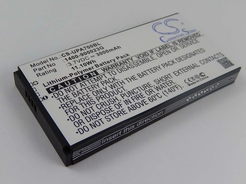 Batterie remplace Unitech 1400-900033G, 1400-900023G pour scanner de code-barre Unitech - 3000mAh 3,7V