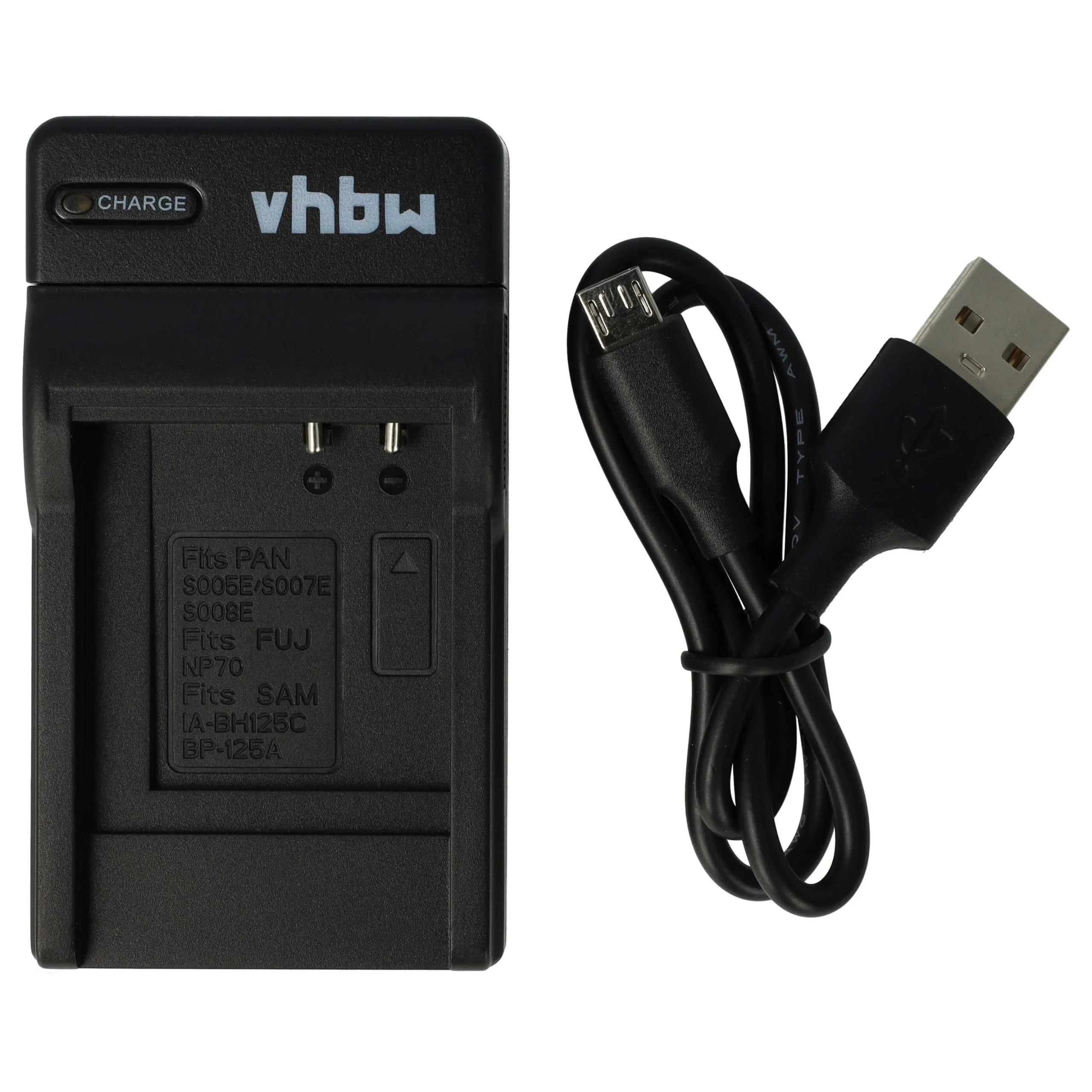 Chargeur USB-C + câble USB-C pour appareil photo Fujifilm, Leica, Pentax, Panasonic - 0,5 A