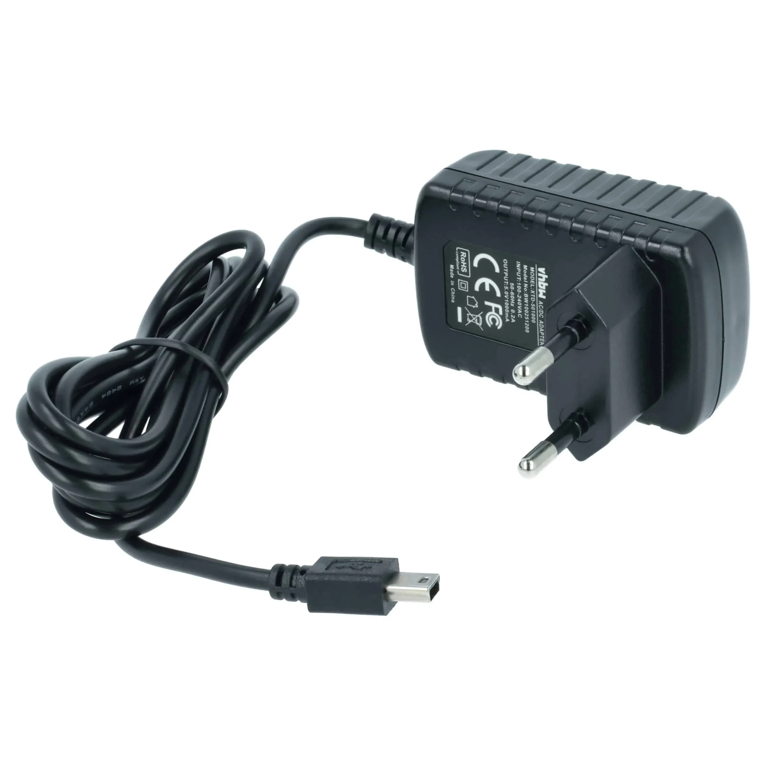 Chargeur mini-USB pour appareil électronique Mitac Mio, Asus, Creative, E-Ten - 1,0 A / 5V