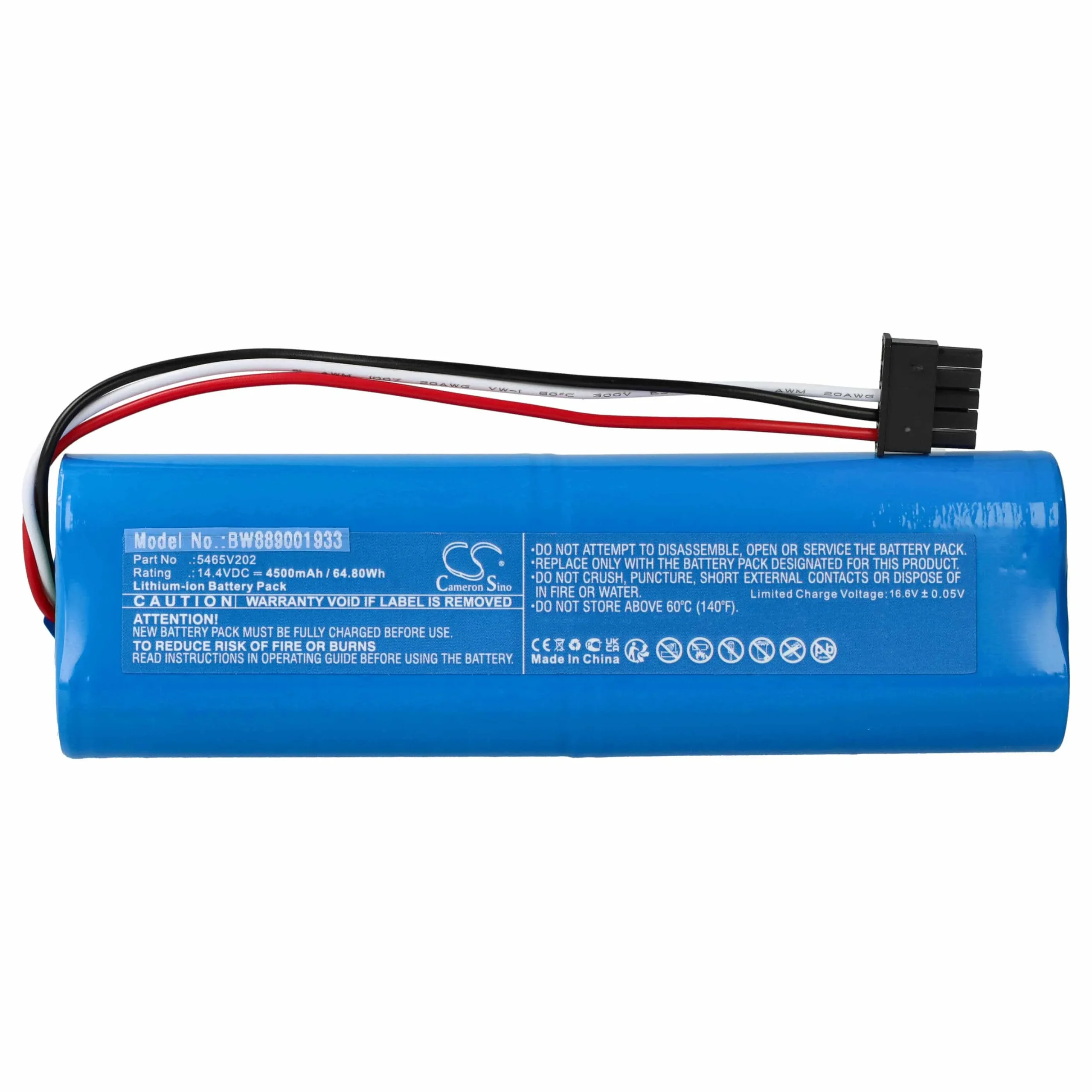 Batterie remplace Xiaomi 5465V202 pour robot aspirateur Xiaomi - 4500mAh 14,4V Li-ion