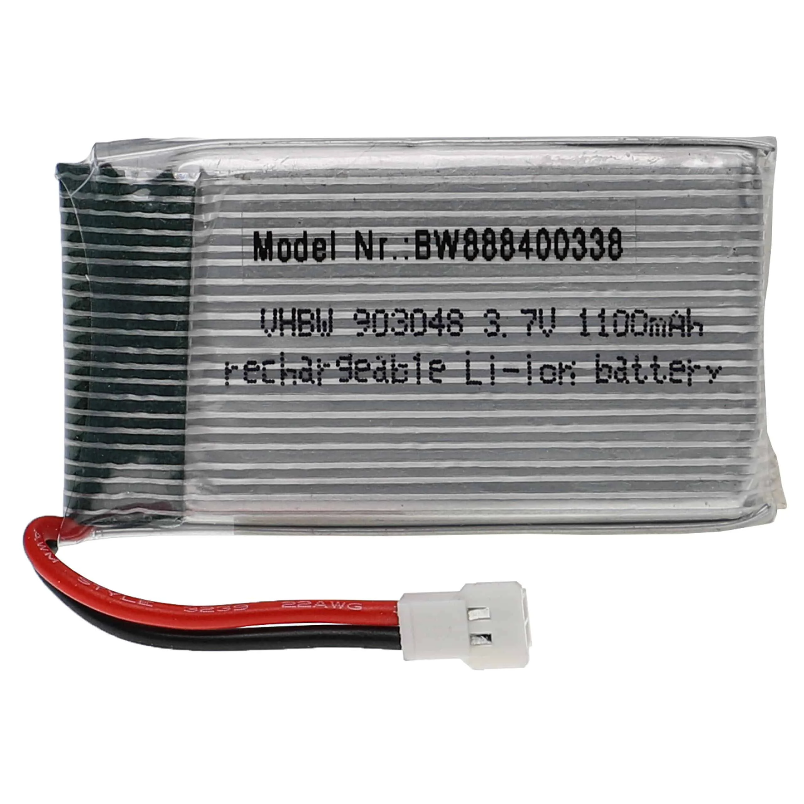 Batterie modèle radio-télécommandé - 1100mAh 3,7V Li-polymère, XH 2.54 2P