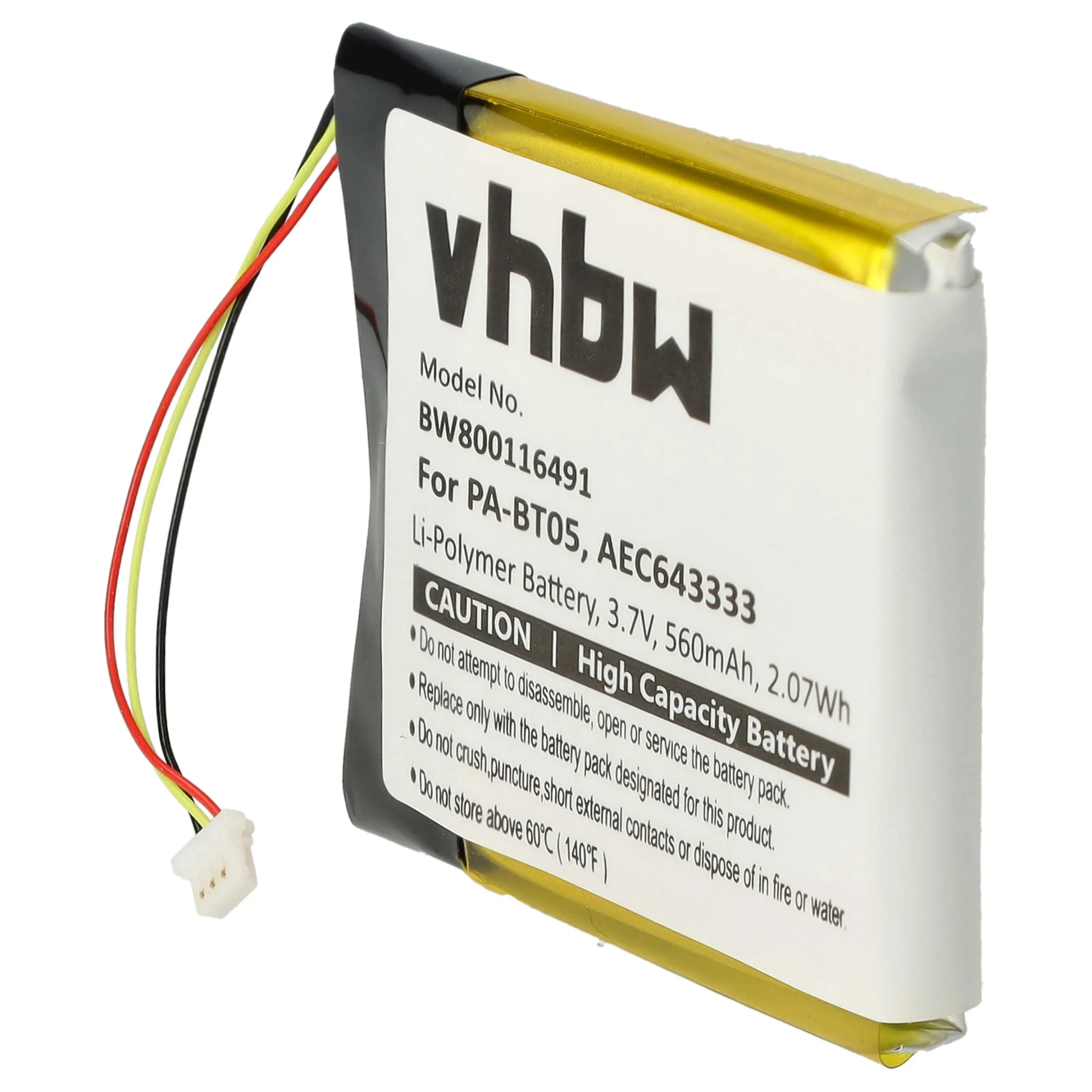 Batterie remplace Beats PA-BT05, AEC643333 casque audio Beats - 560mAh 3,7V Li-polymère