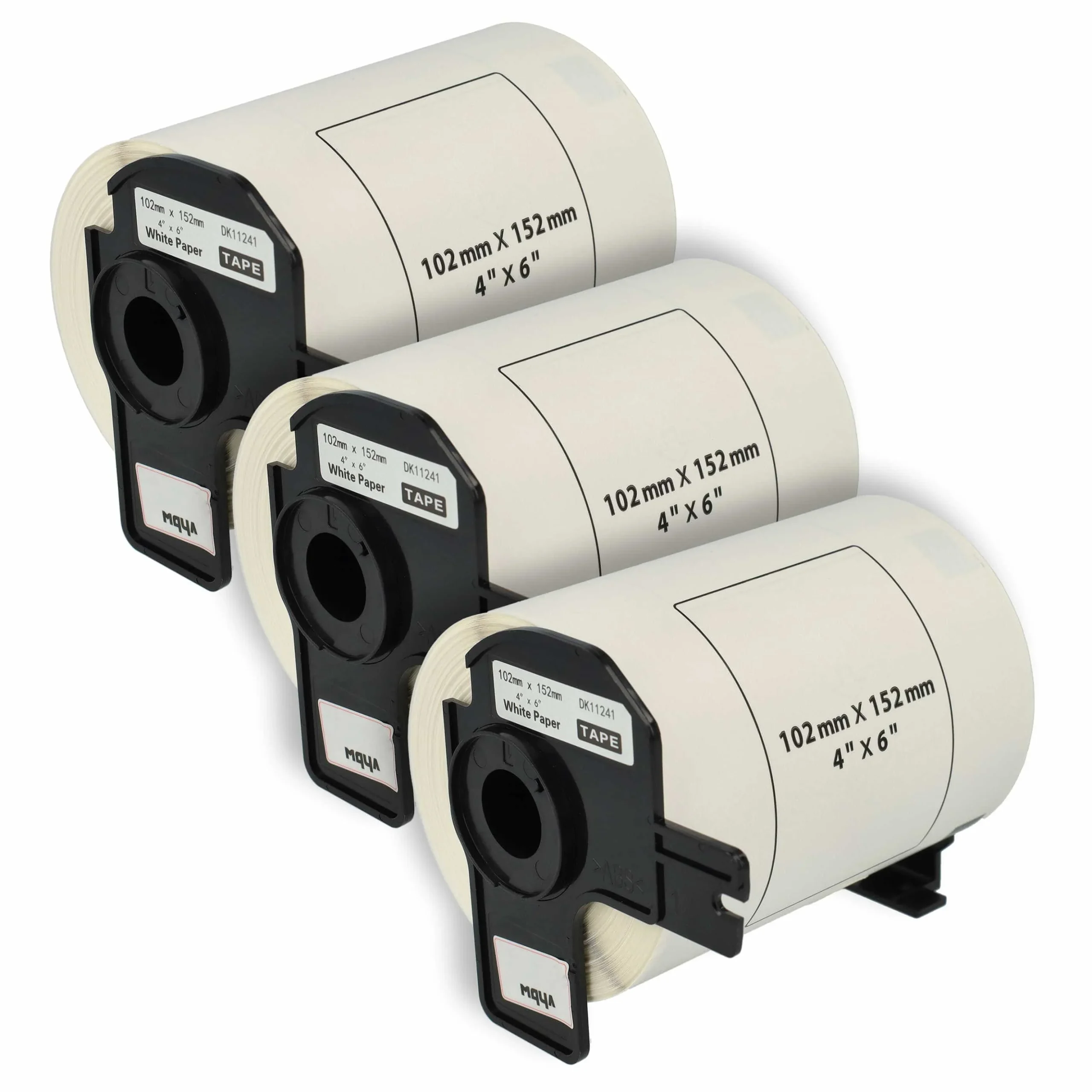 3x Étiquette remplacent Brother DK-11241 pour imprimante étiqueteuse - standard 102mm x 152mm + support