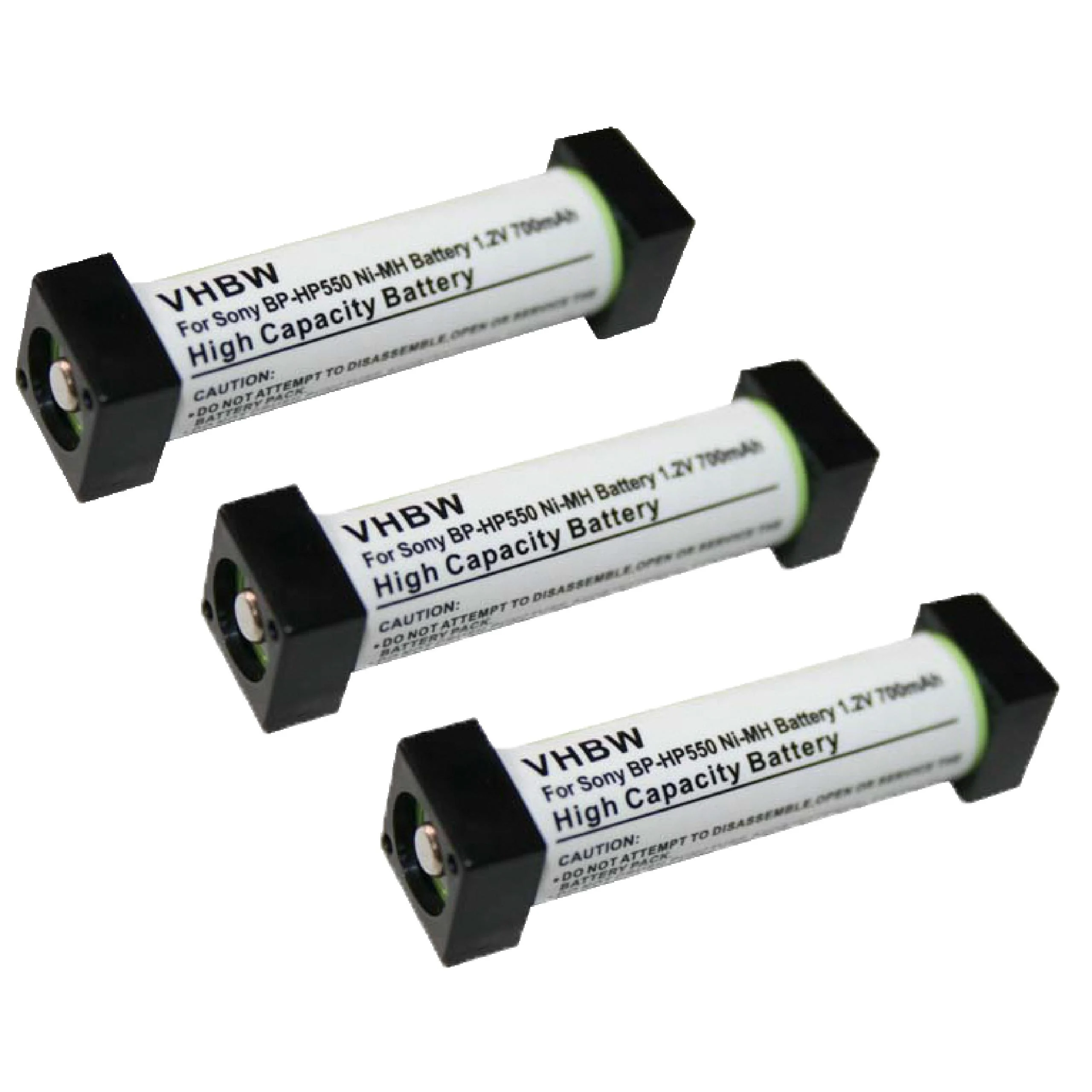 Batterie (3 pcs.) remplace Sony BP-HP550, 1-756-316-22, 1-756-316-21 casque audio Sony - 700mAh 1,2V NiMH