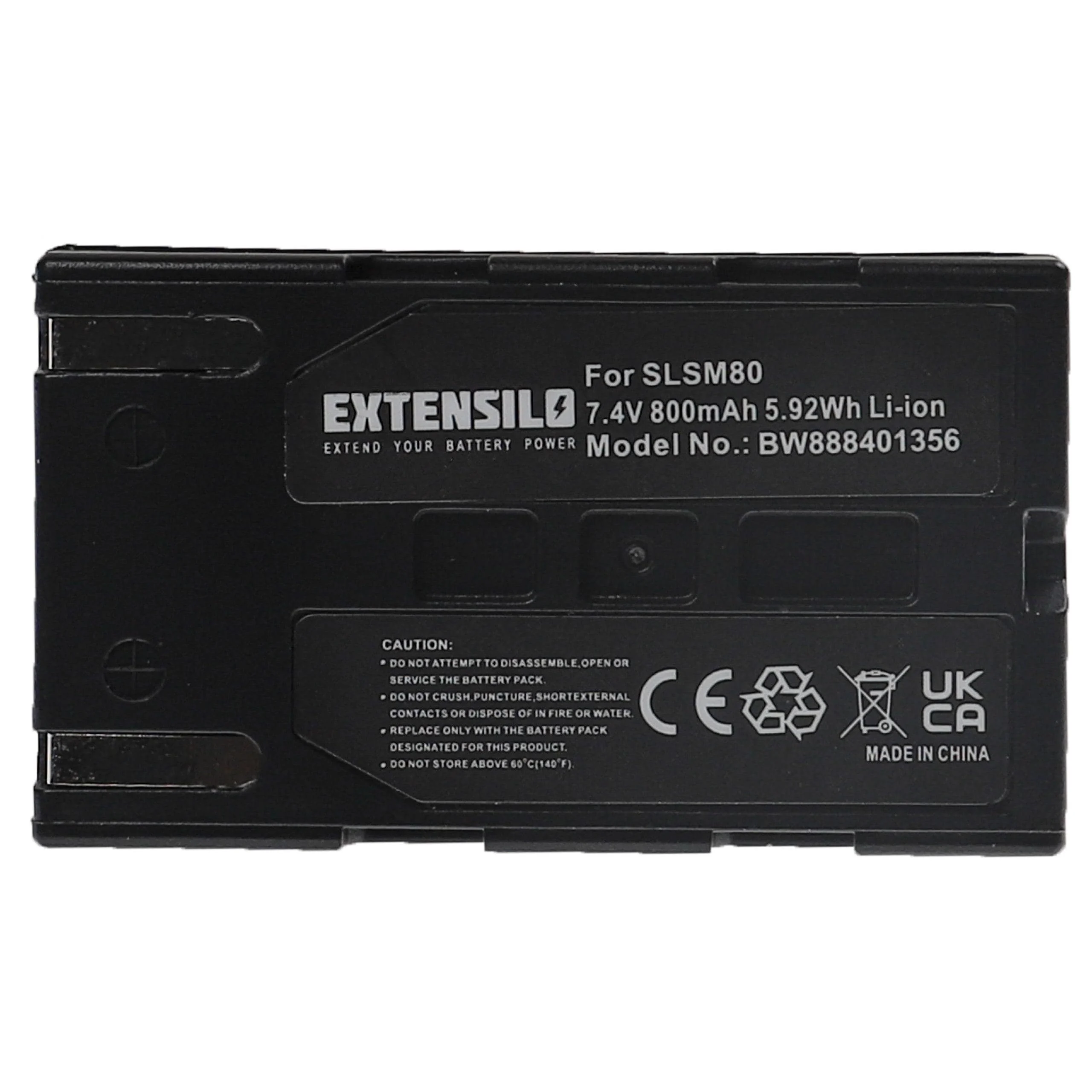 Batterie remplace Samsung SB-LSM80, SB-LSM320, SB-LSM160 pour caméscope Samsung- 800mAh 7,4V Li-ion