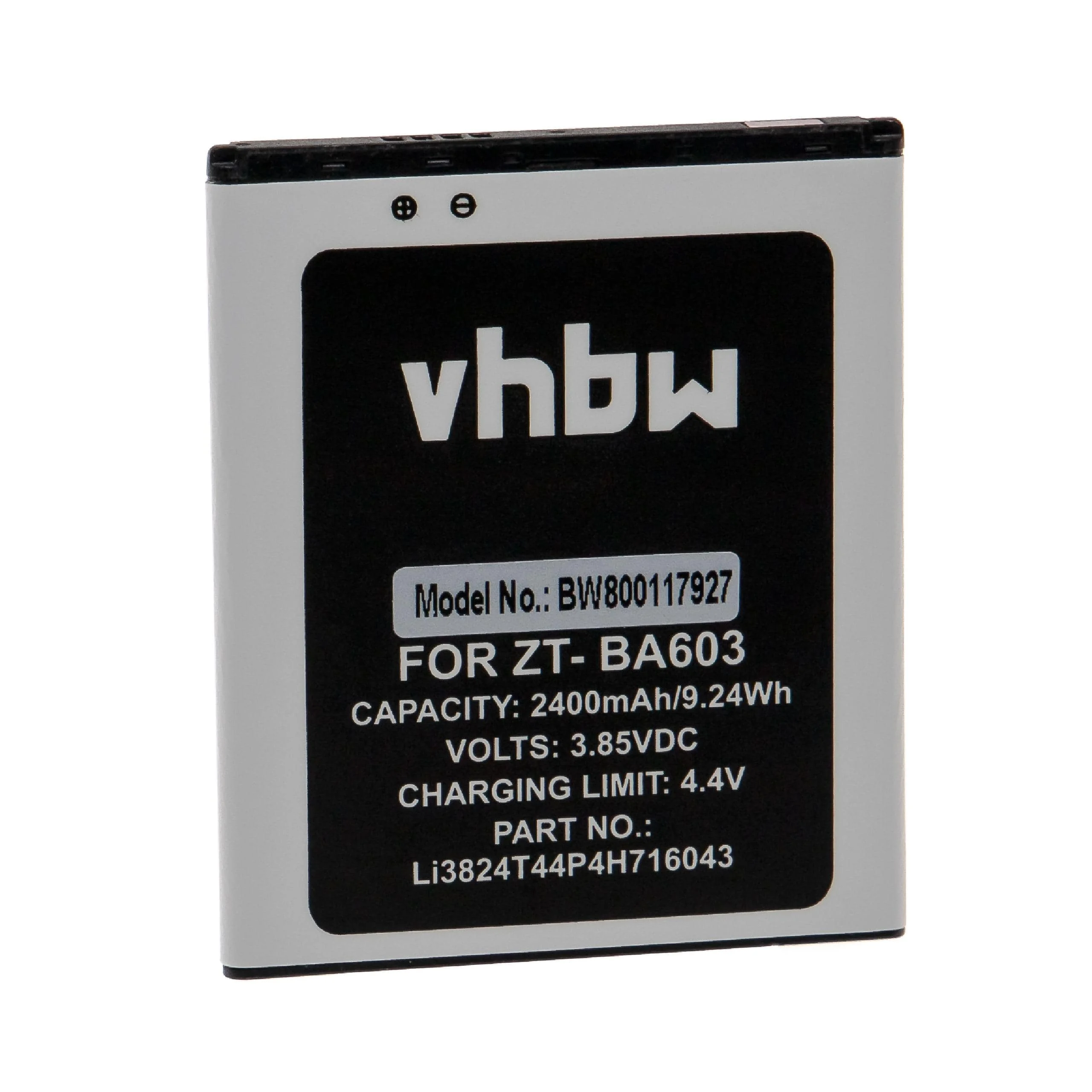 Batterie remplace ZTE Li3824T44P4H716043 téléphone portable ZTE - 2400mAh 3,85V Li-ion