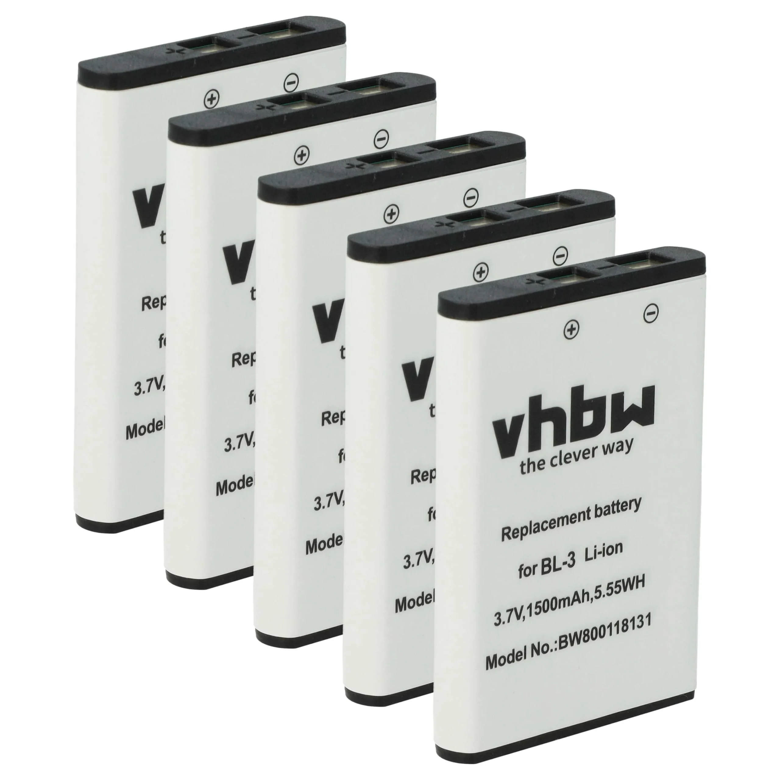 5x Batteries remplace Baofeng BL-3 pour radio talkie-walkie Yaesu- 1500mAh 3,7V Li-ion