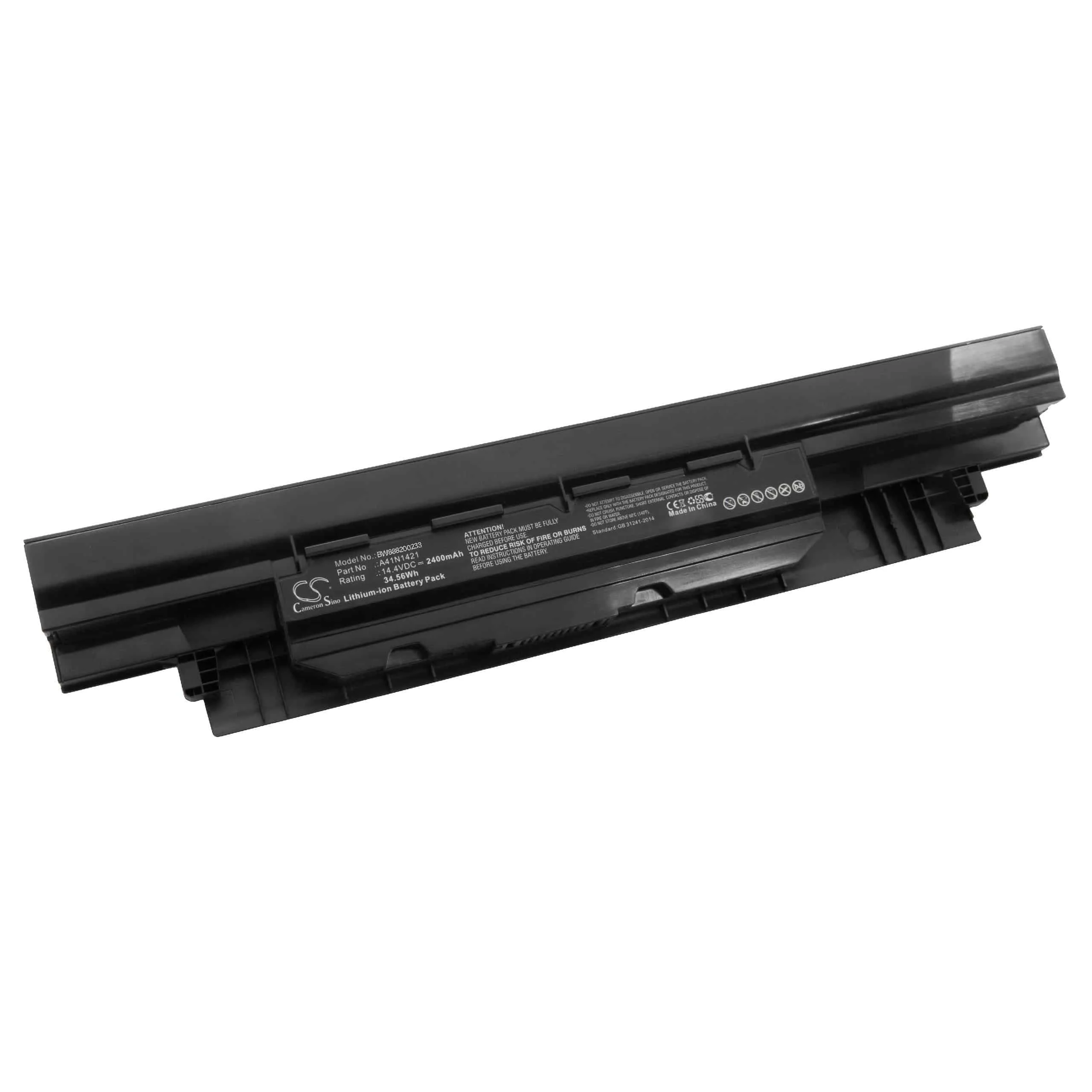 Batterie remplace Asus 0B110-00280000 pour ordinateur portable Asus- 2400mAh 14,4V Li-ion, noir