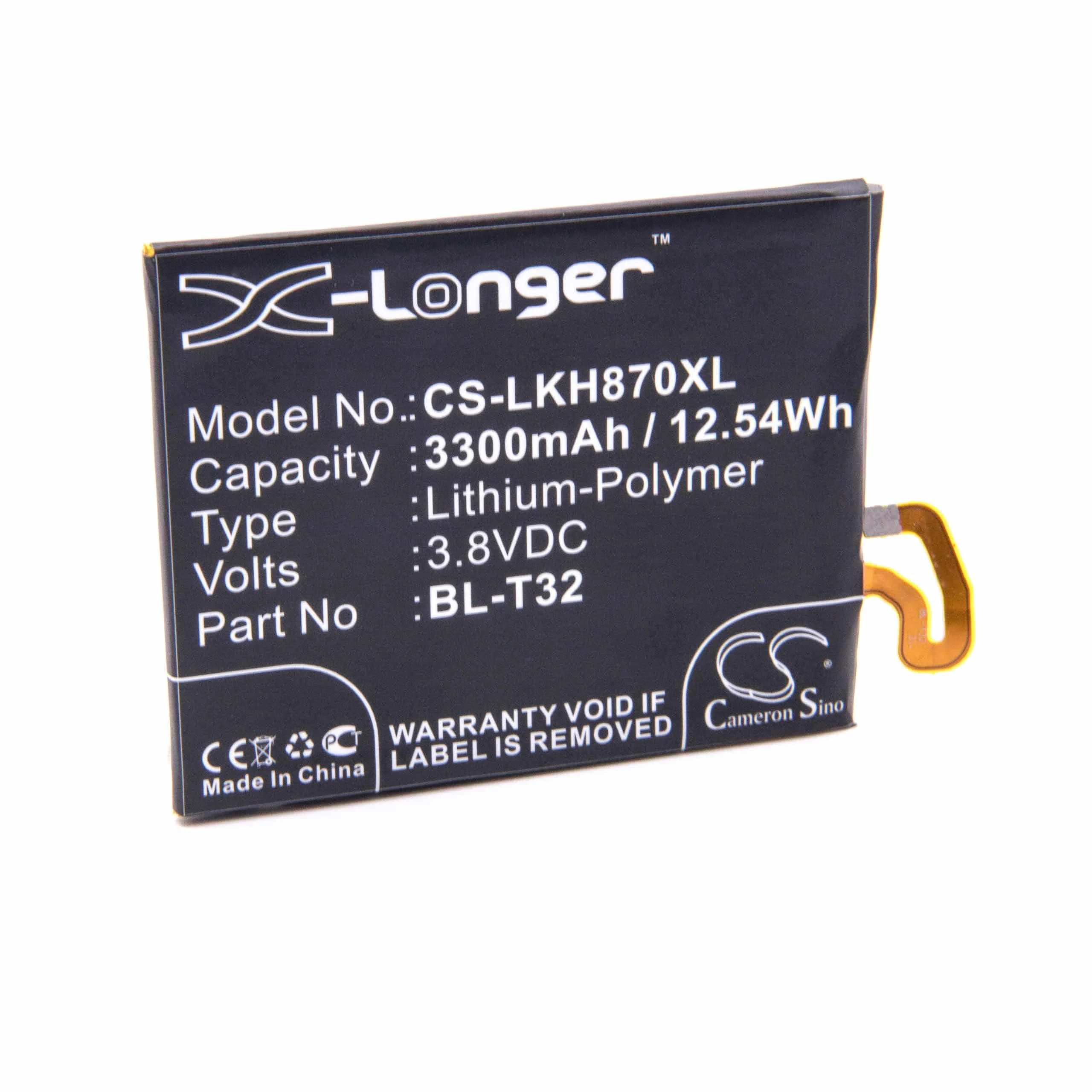 Batterie remplace LG BL-T32, EAC63438701 téléphone portable LG - 3300mAh 3,8V Li-polymère