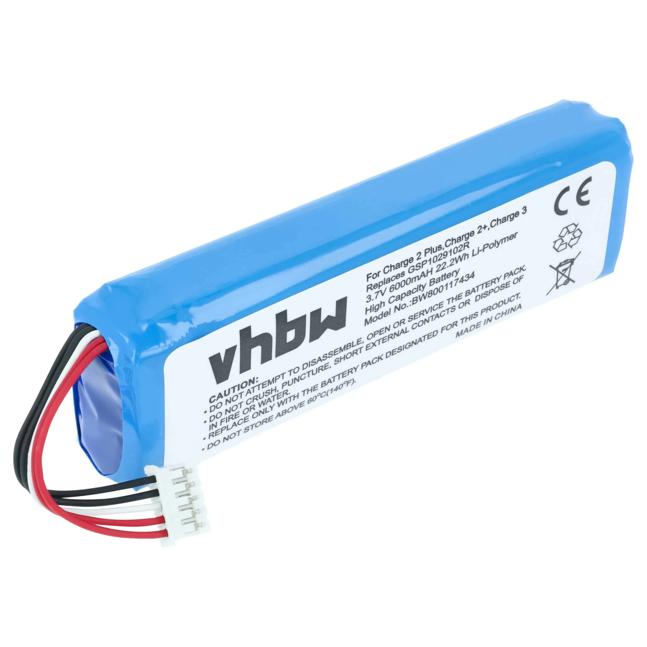 Batterie remplace JBL GSP1029102R enceinte JBL - 6000mAh 3,7V Li-polymère
