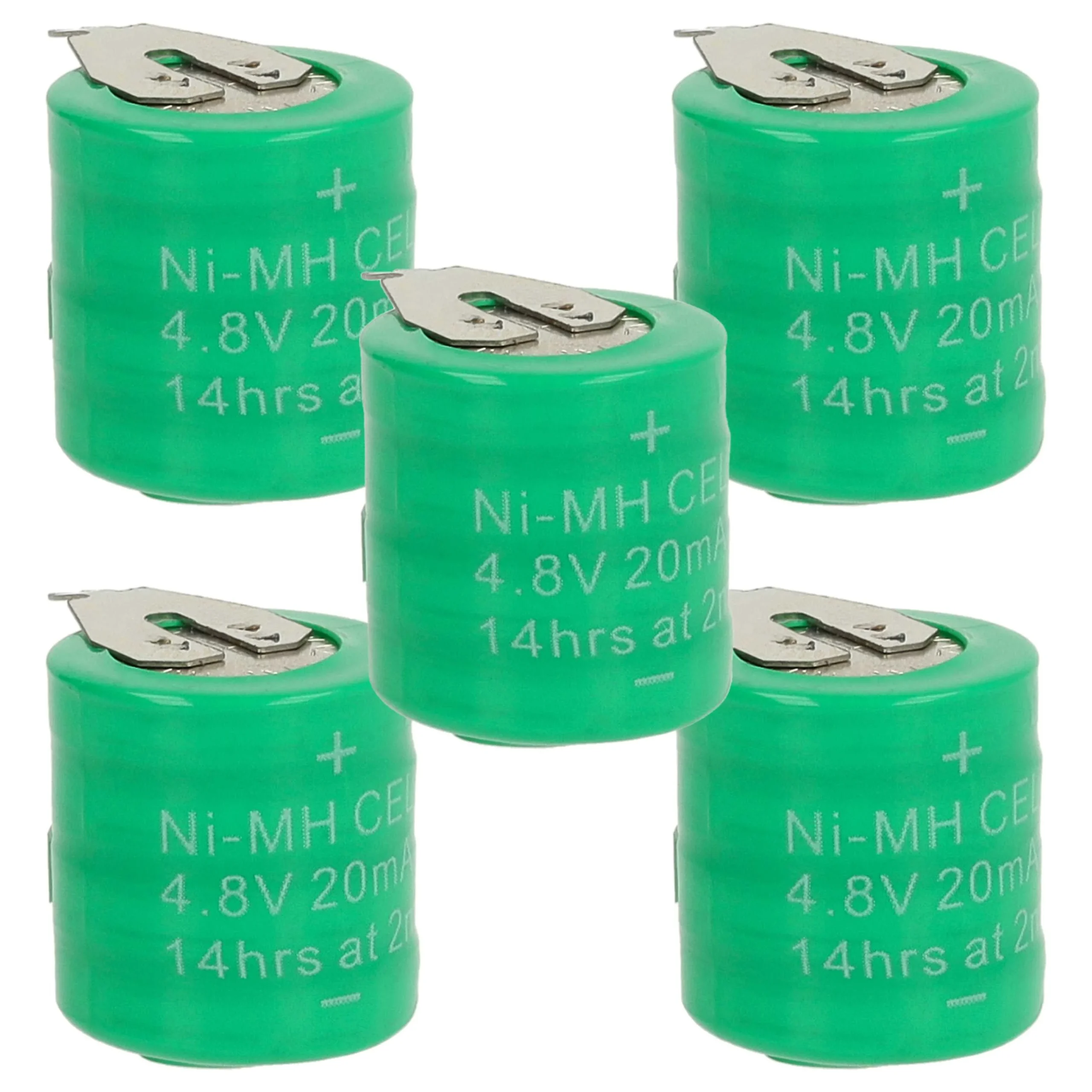 5x Piles bouton de type 4/V15H pour le modélisme et autres - 20mAh 4,8V NiMH