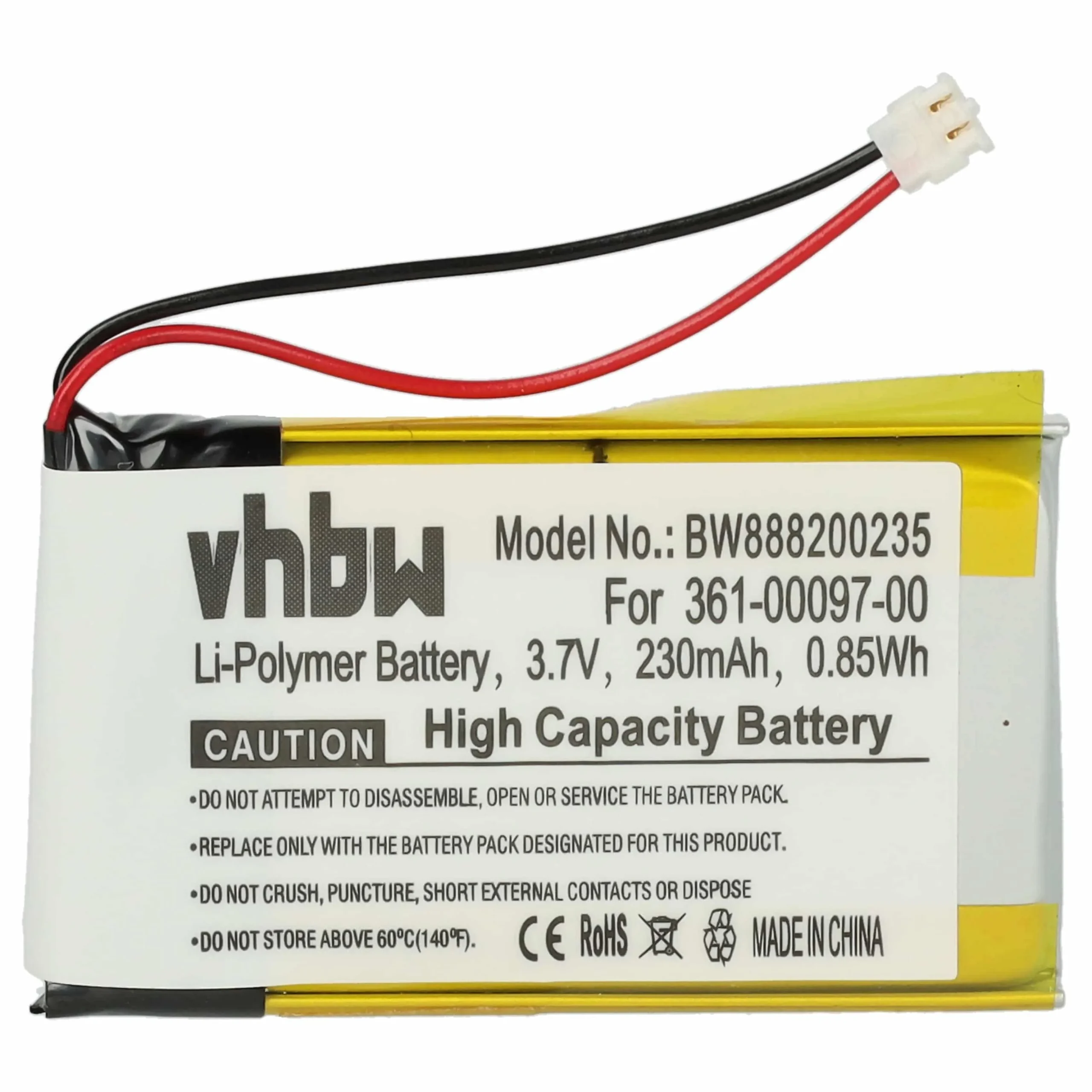 Batterie remplace Garmin 361-00097-00 montre connectée - 230mAh 3,7V Li-polymère + outils