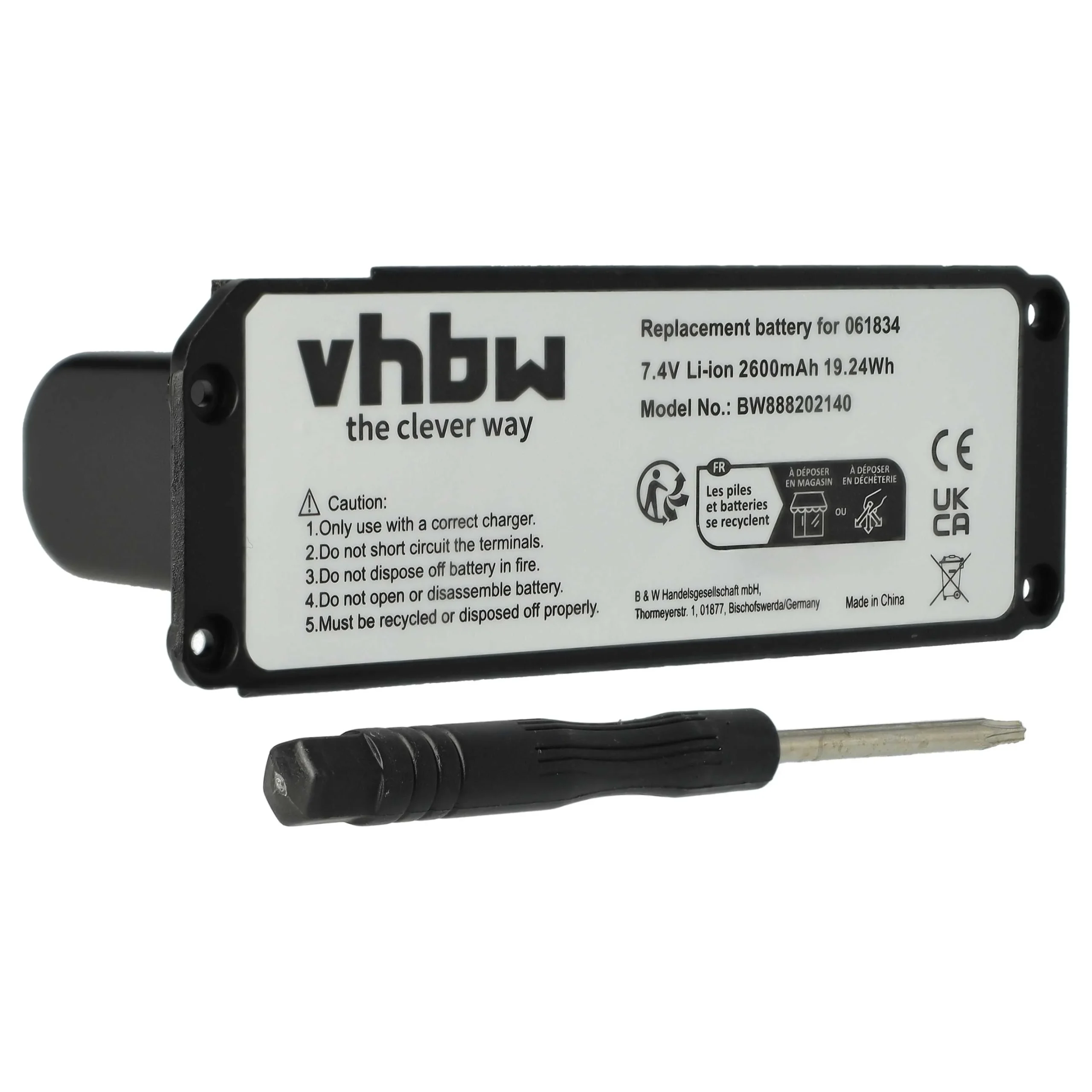 Batterie remplace Bose 063404, 061386, 063287, 061385, 061834, 061384 enceinte Bose - 2600mAh 7,4V Li-ion