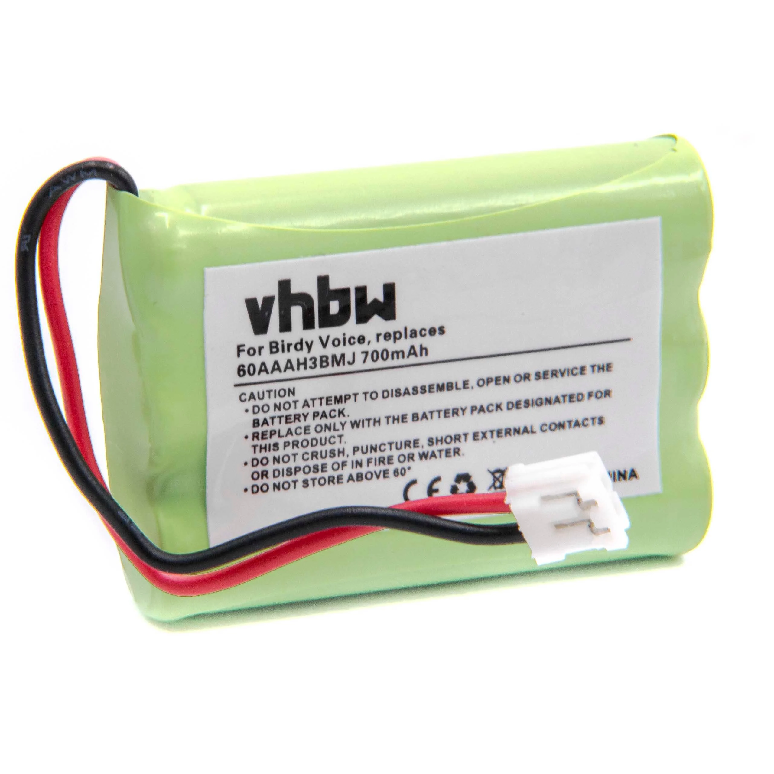 Batterie remplace 0710, 3SN54AAA80HSJ1, 3SNAAA55HSJ1, 3SNAAA60HSJ1 pour téléphone Logicom - 700mAh 3,6V NiMH
