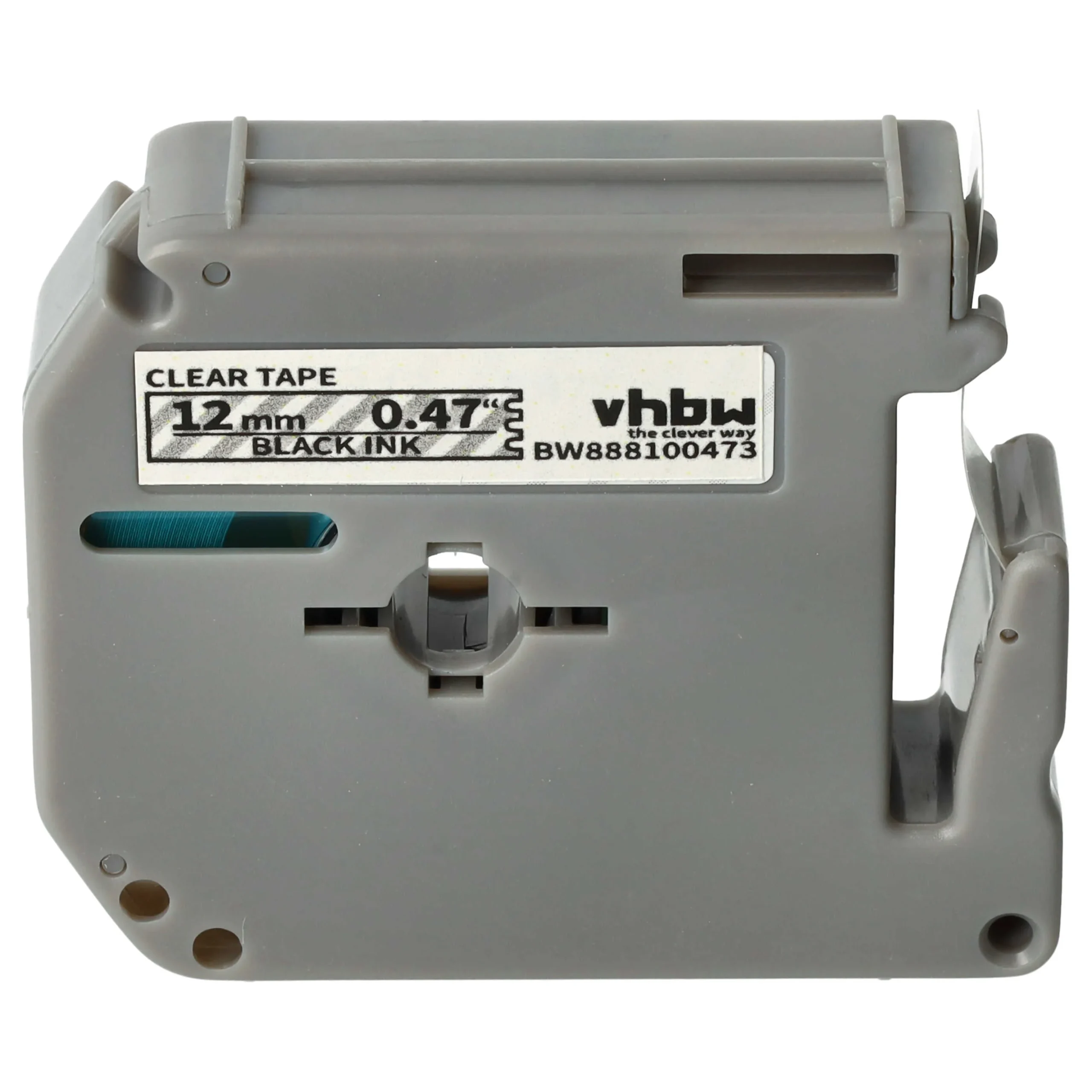 Cassette à ruban remplace Brother LMM131, MK131, M-K131 - 12mm lettrage Noir ruban Transparent, plastique