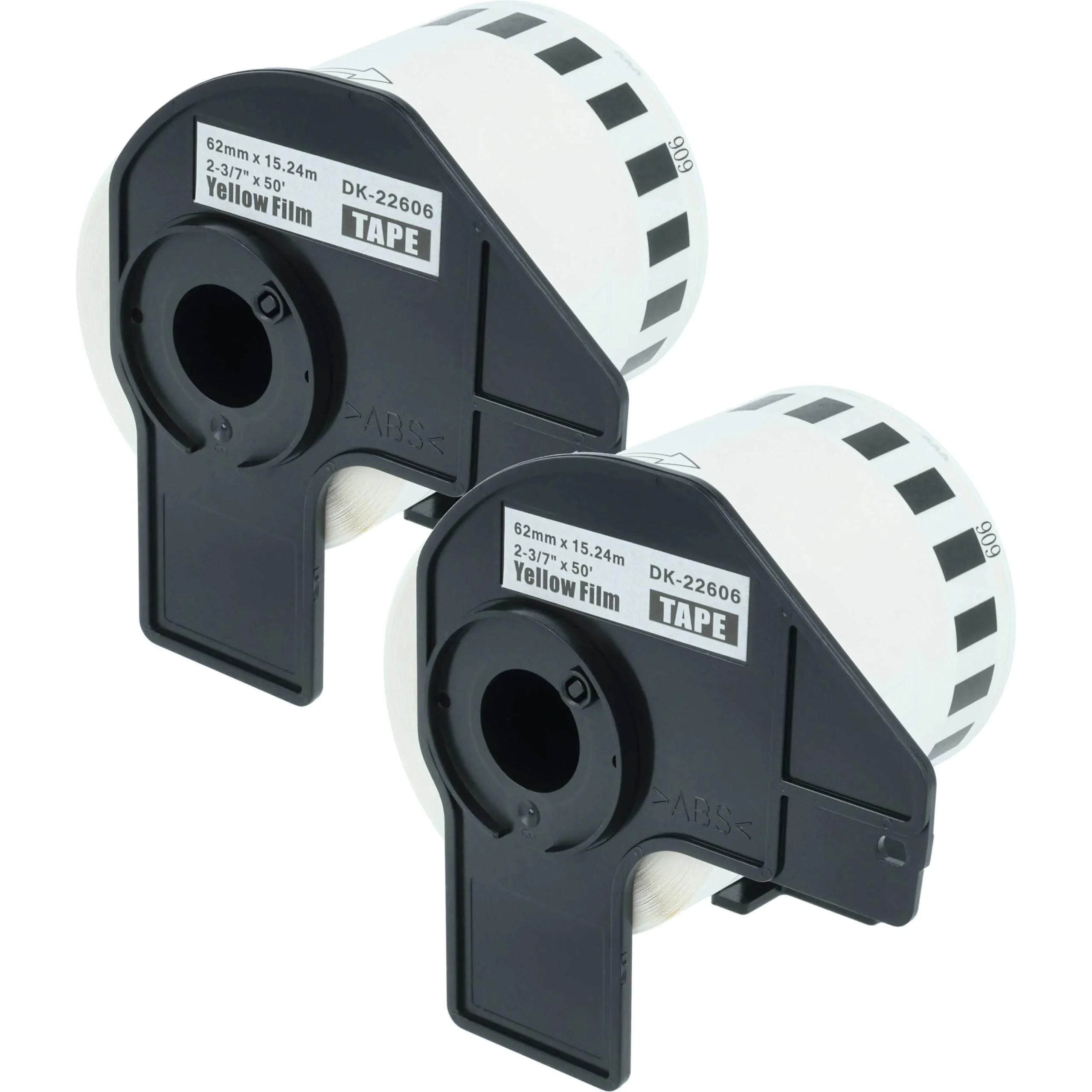 2x Étiquette remplacent Brother DK-22606 pour imprimante étiqueteuse - premium 62mm x 15,24m + support