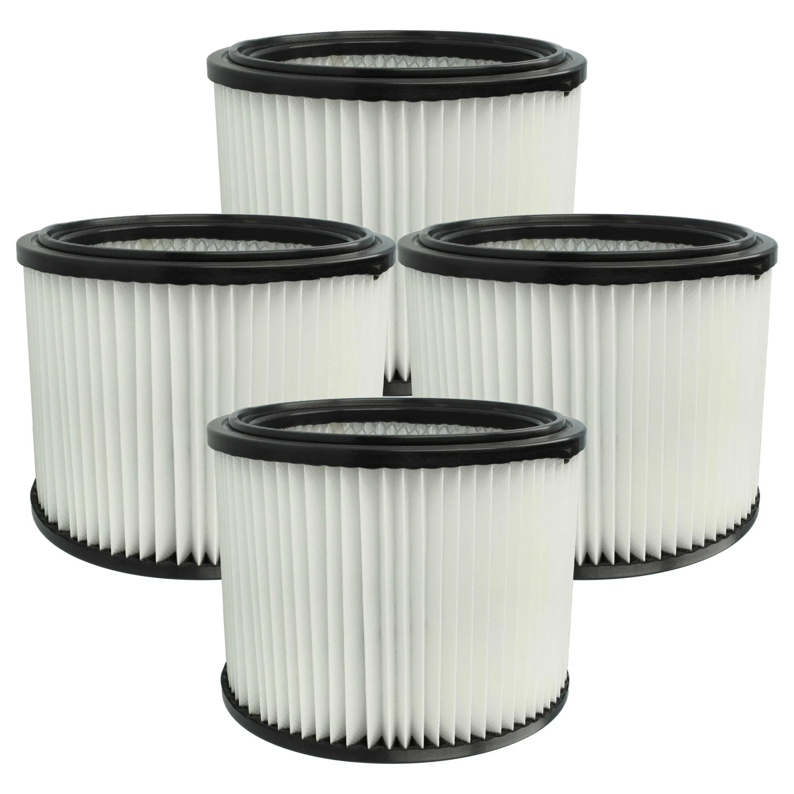 4x Filtre remplace Starmix FPP 3500 WS, 460727 pour aspirateur Starmix - Cartouche Filtre H11, noir / blanc