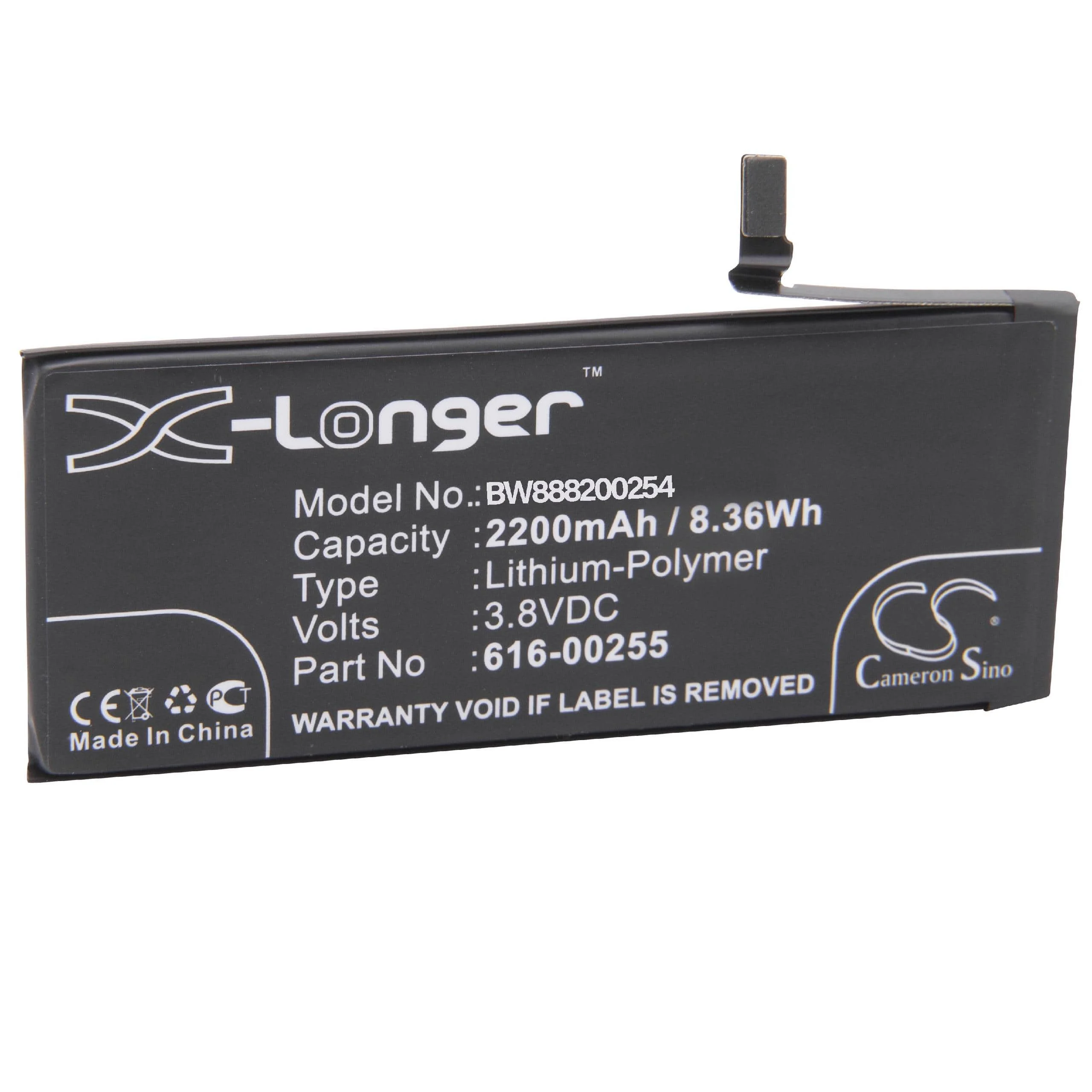 Batterie remplace Apple 616-00255 téléphone portable Apple - 2200mAh 3,8V Li-polymère