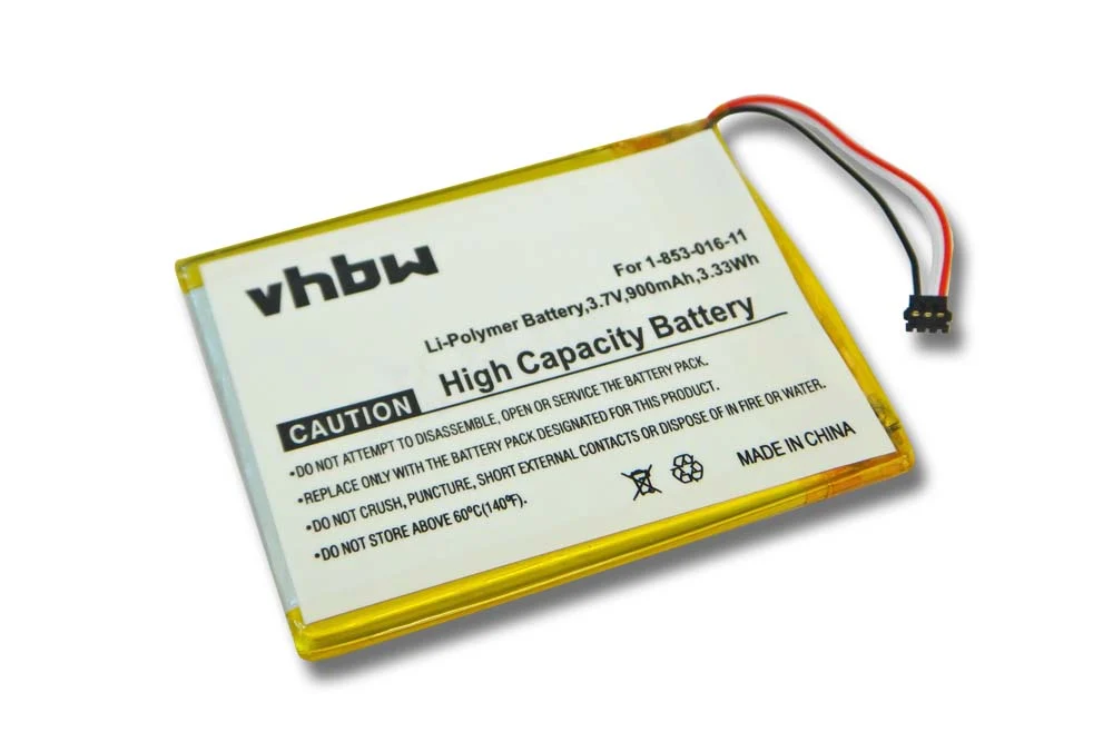 Batterie remplace Sony 1-853-016-11, LIS1459MHPC9SY6 liseuse ebook - 900mAh 3,7V Li-polymère