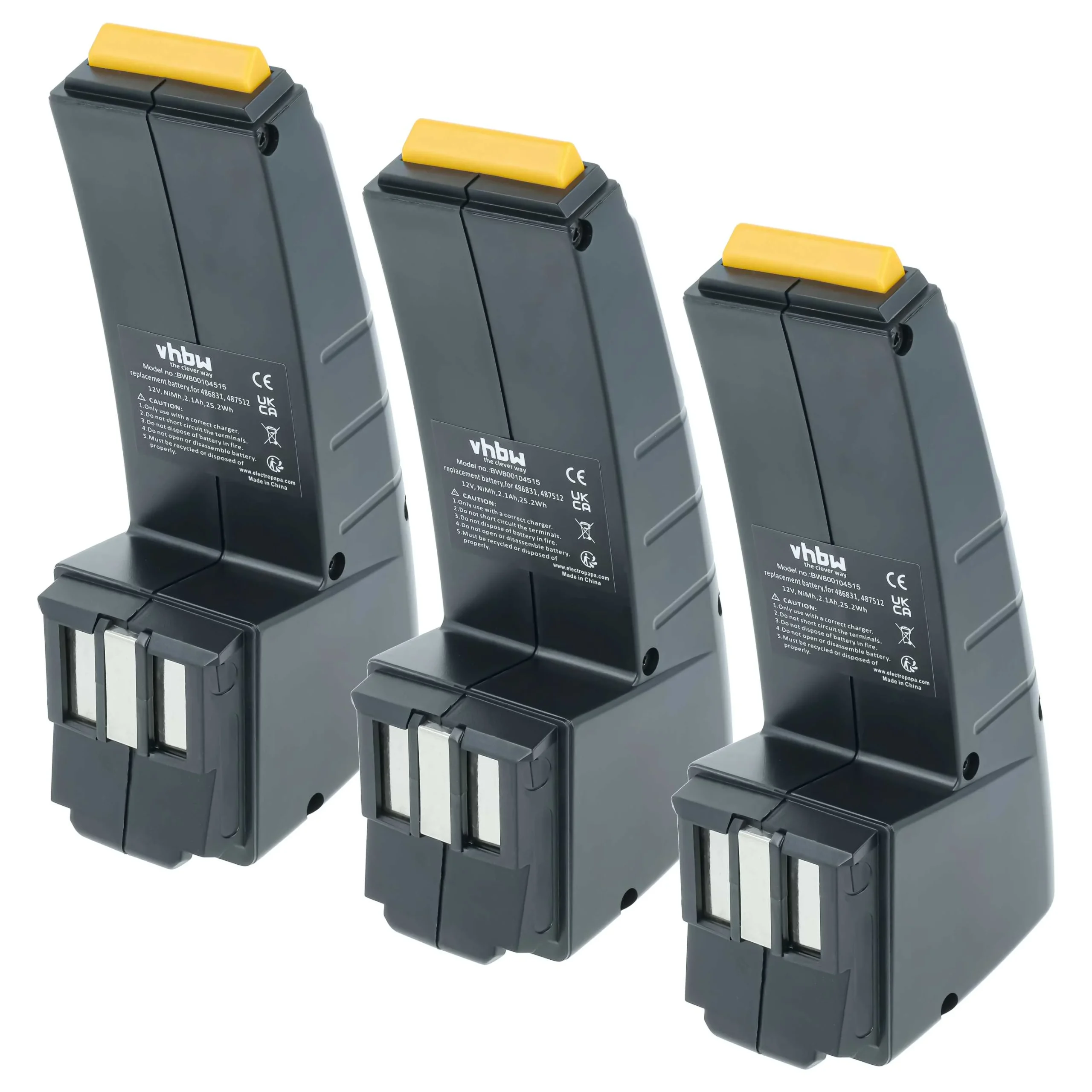 Batterie (3 pcs.) remplace Festo Festool 487512, 486831 outil électrique Festo Festool - 2,1Ah 12V NiMH
