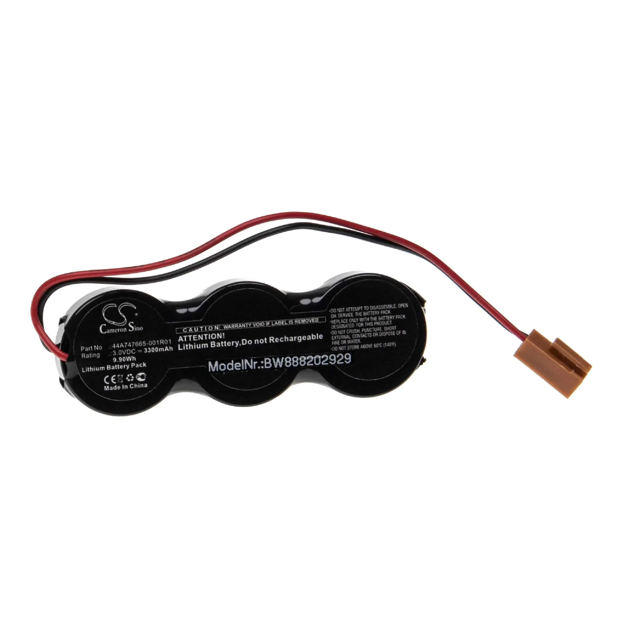 Pile remplace GE 44A747665-001R01 pour PLC Programmable Logic Controller GE - 3300mAh 3V Li-ion