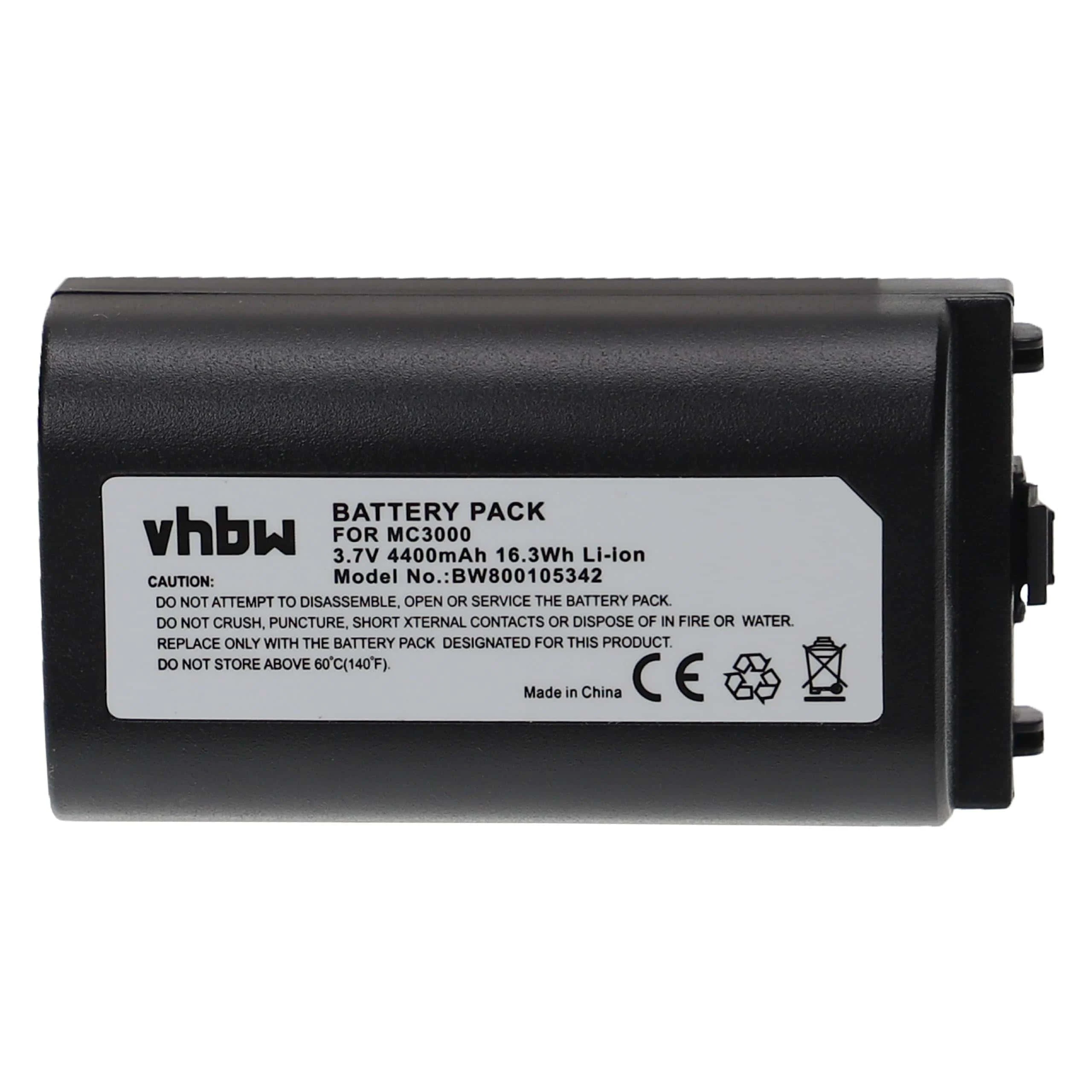 Batterie remplace Symbol 55-002148-01, 55-0211152-02 pour scanner de code-barre Symbol - 4400mAh 3,7V