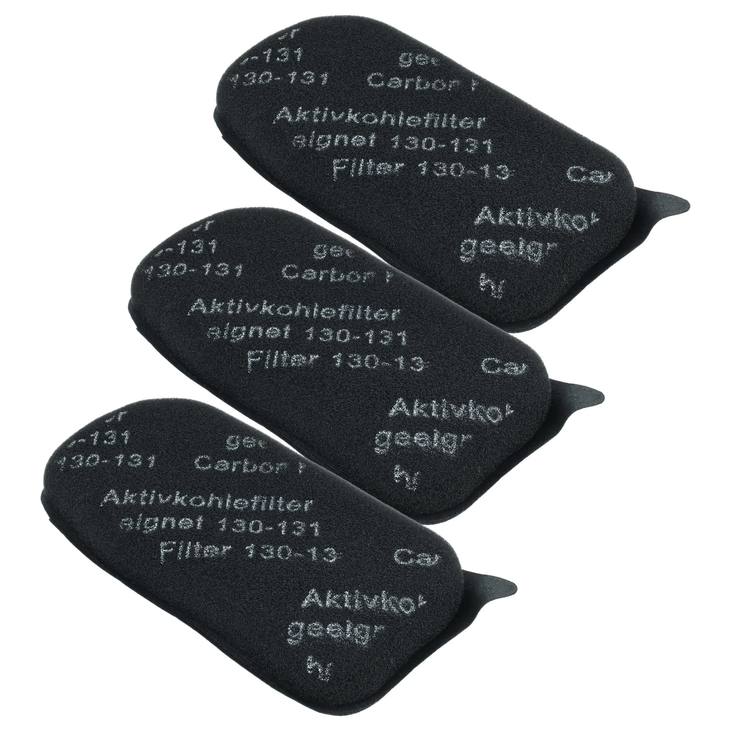 3x Filtre pour aspirateur Vorwerk Kobold 131sc, 130, 131 - filtre à charbon actif